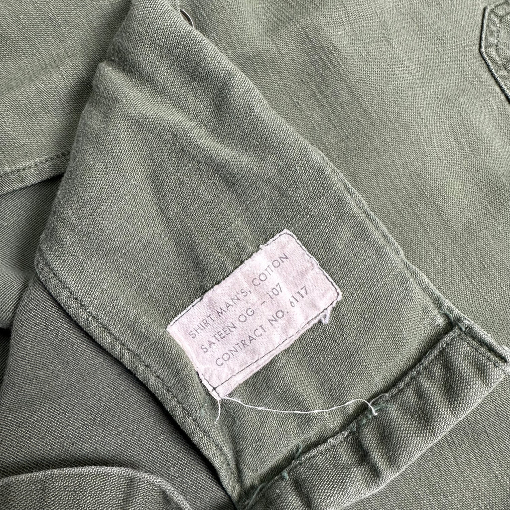 Vintage OG-107 Military Short Sleeve Button Up S