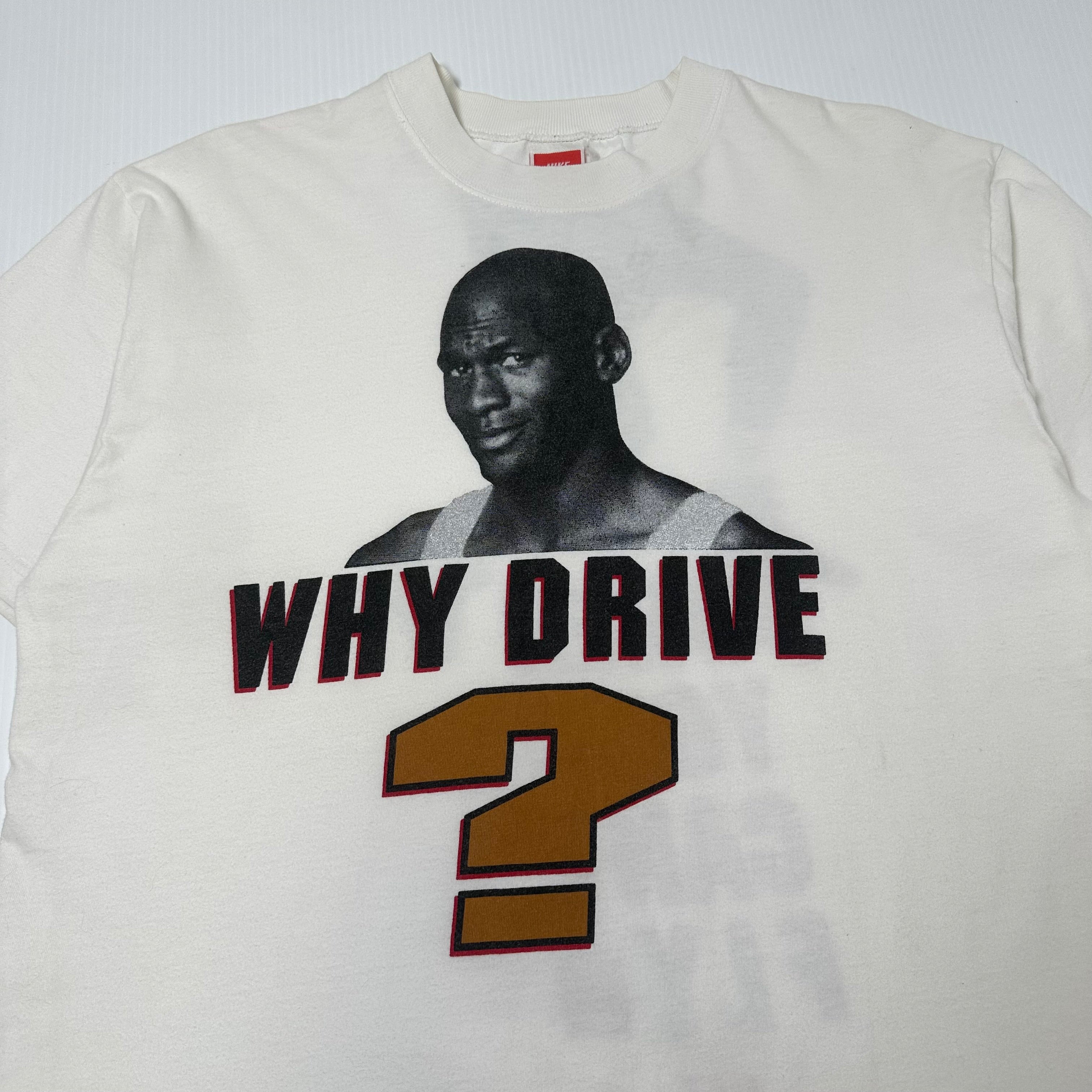 Vintage Nike Jordan Why Drive? Tee L