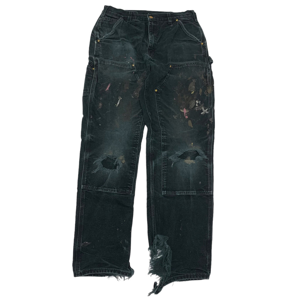 Carhartt Faded/Distressed Black Double Knees 33x34