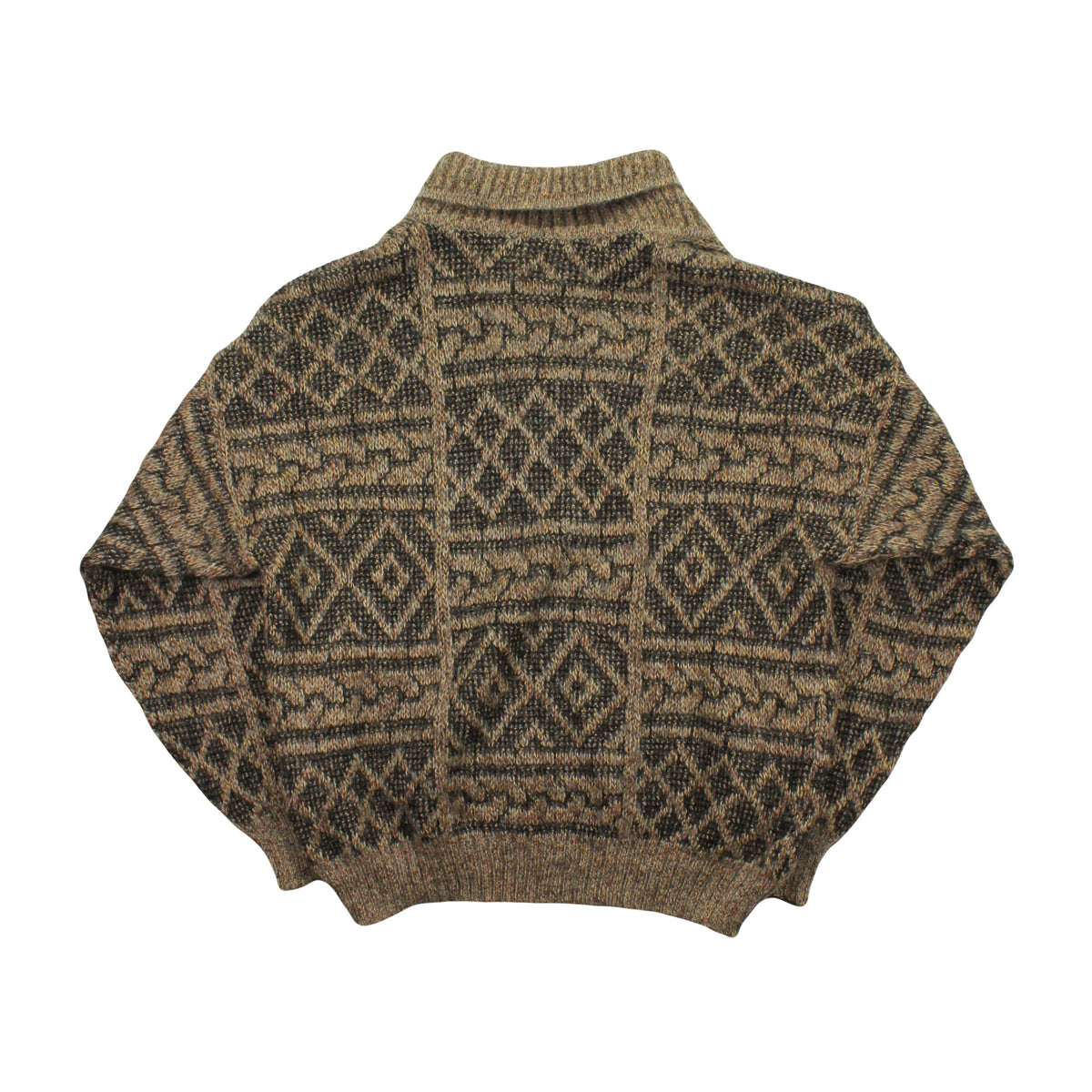 Vintage Marz Shawl Neck Pattern Knit Sweater L