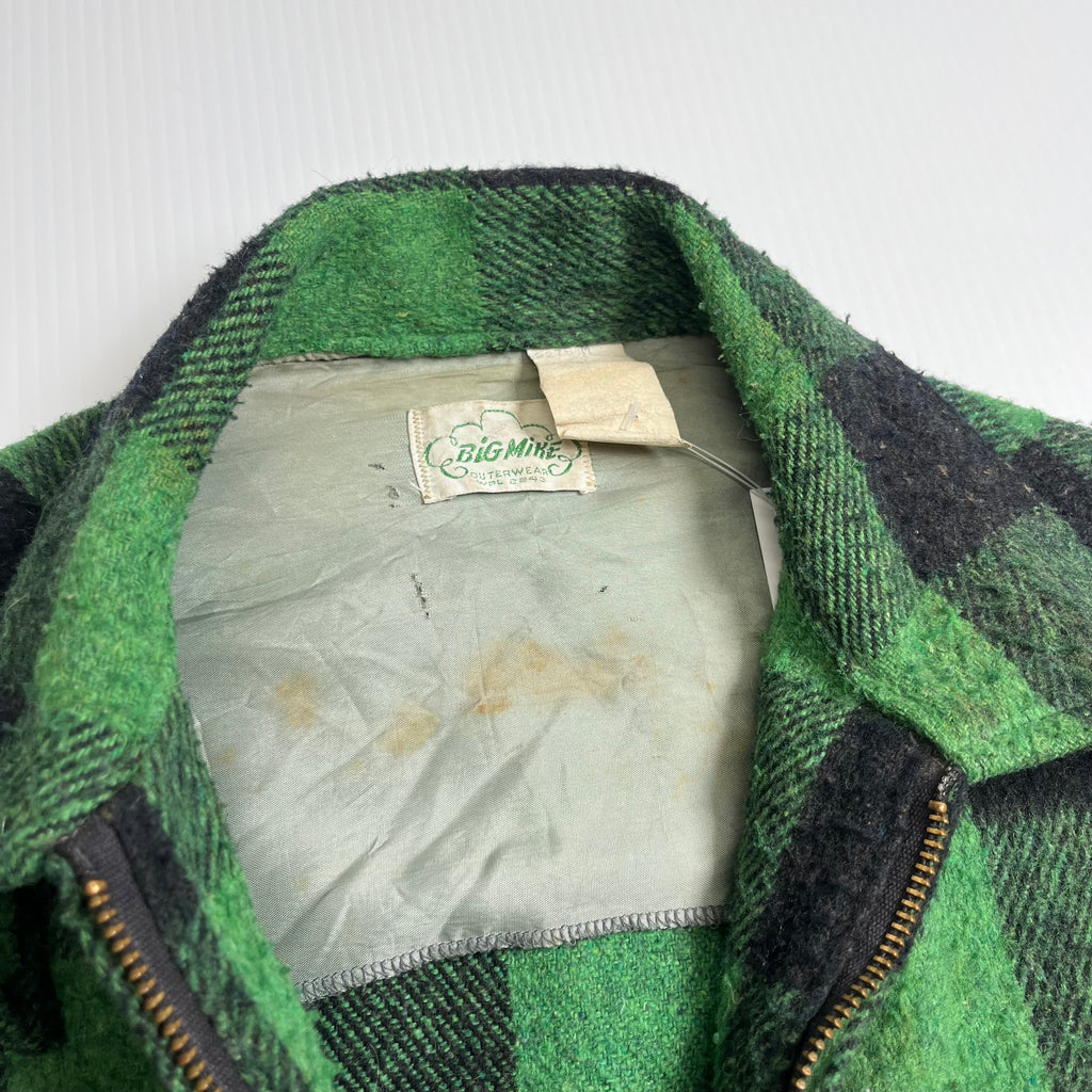 Vintage Big Mike Plaid Full Zip Flannel Jacket L