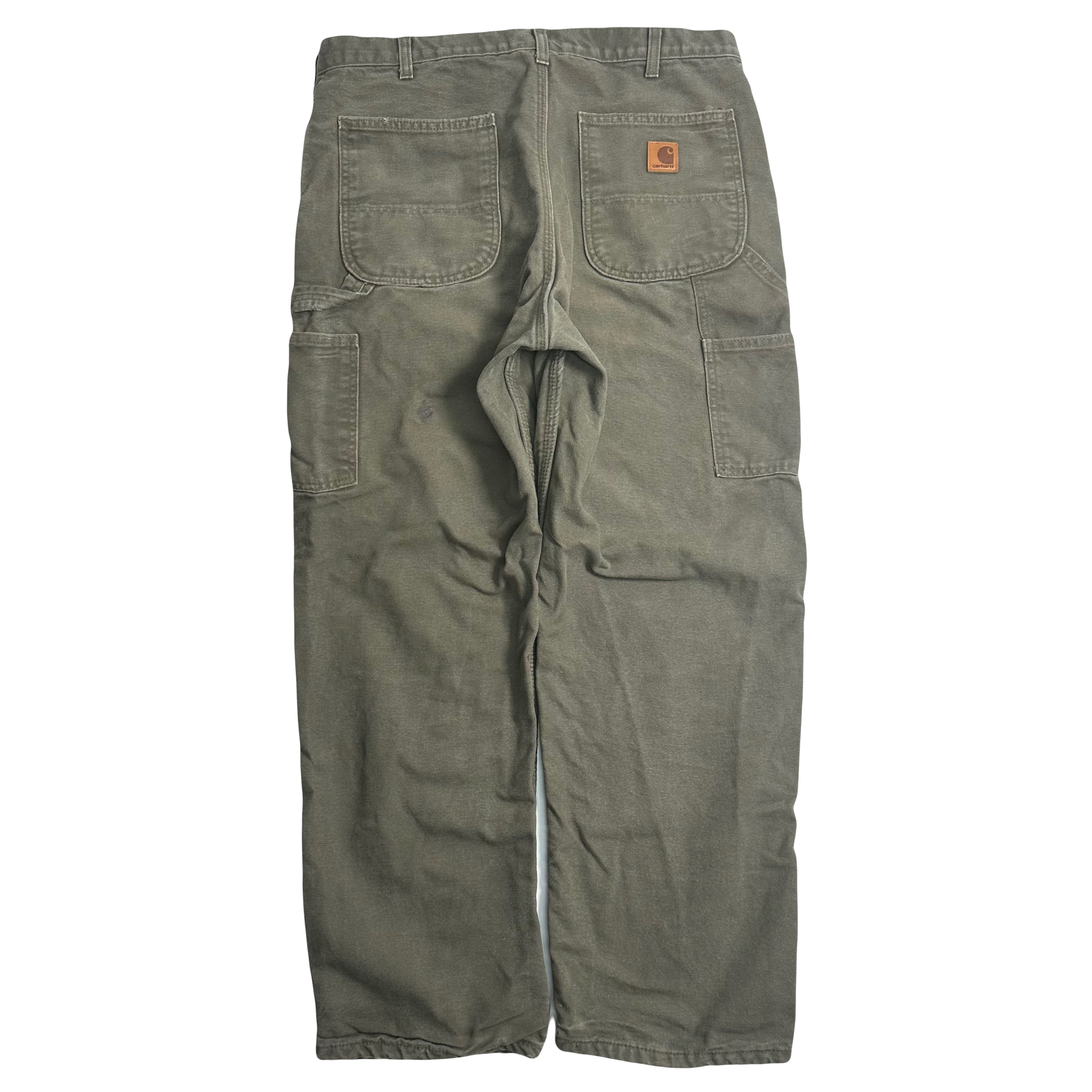 Vintage Carhartt Blanket Lined Carpenter Denim 34