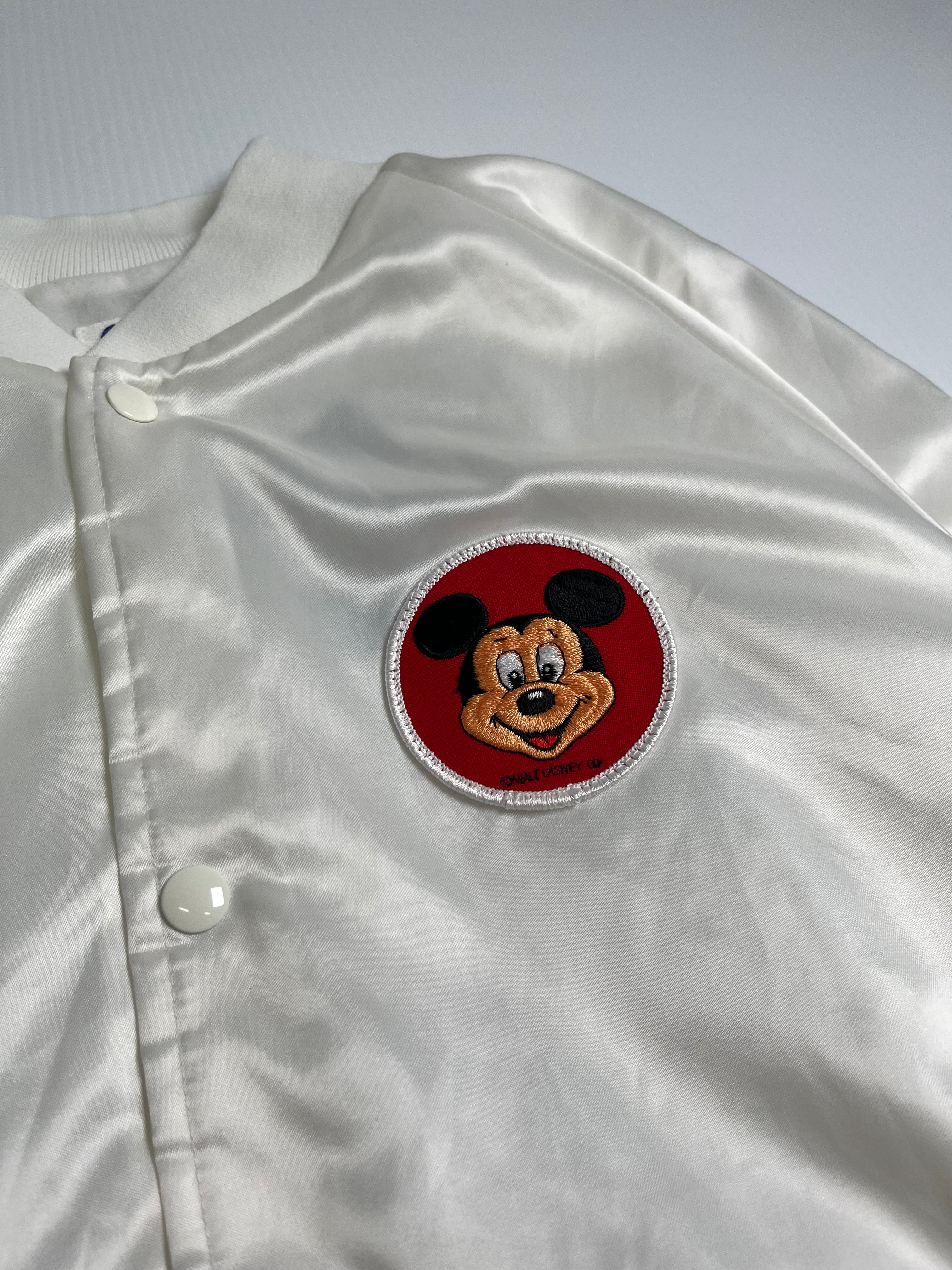 Vintage Mickey Mouse Satin Bomber Jacket XL