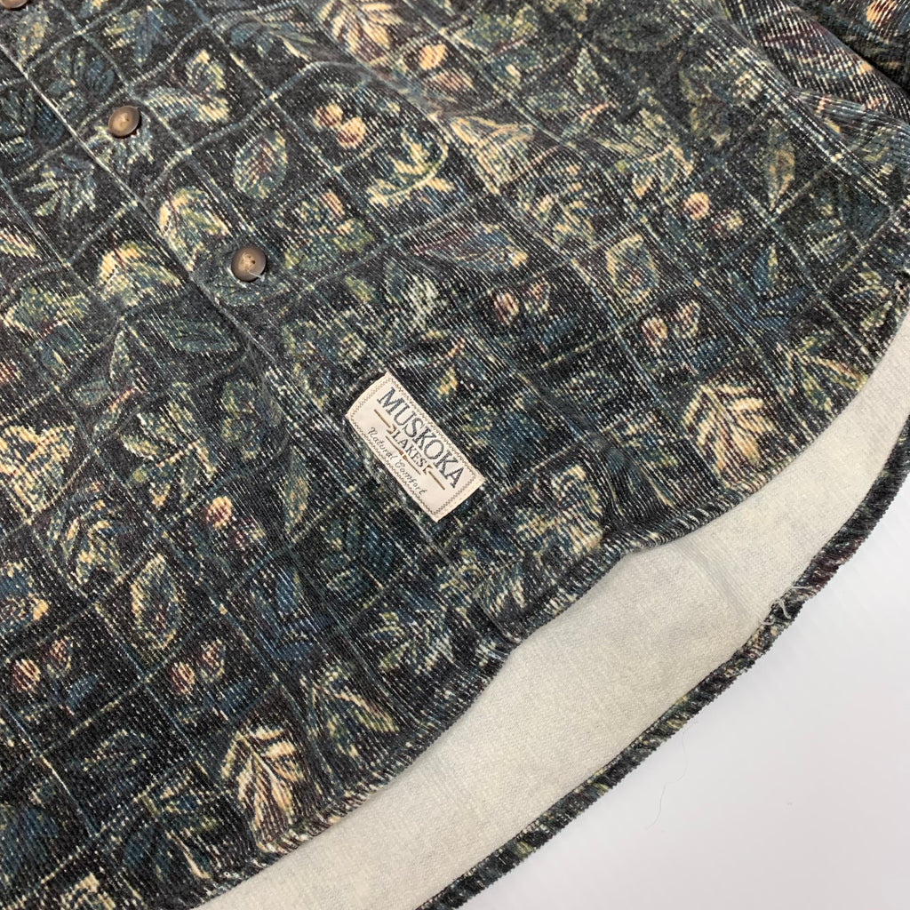 Vintage Nature Leaf Flannel M