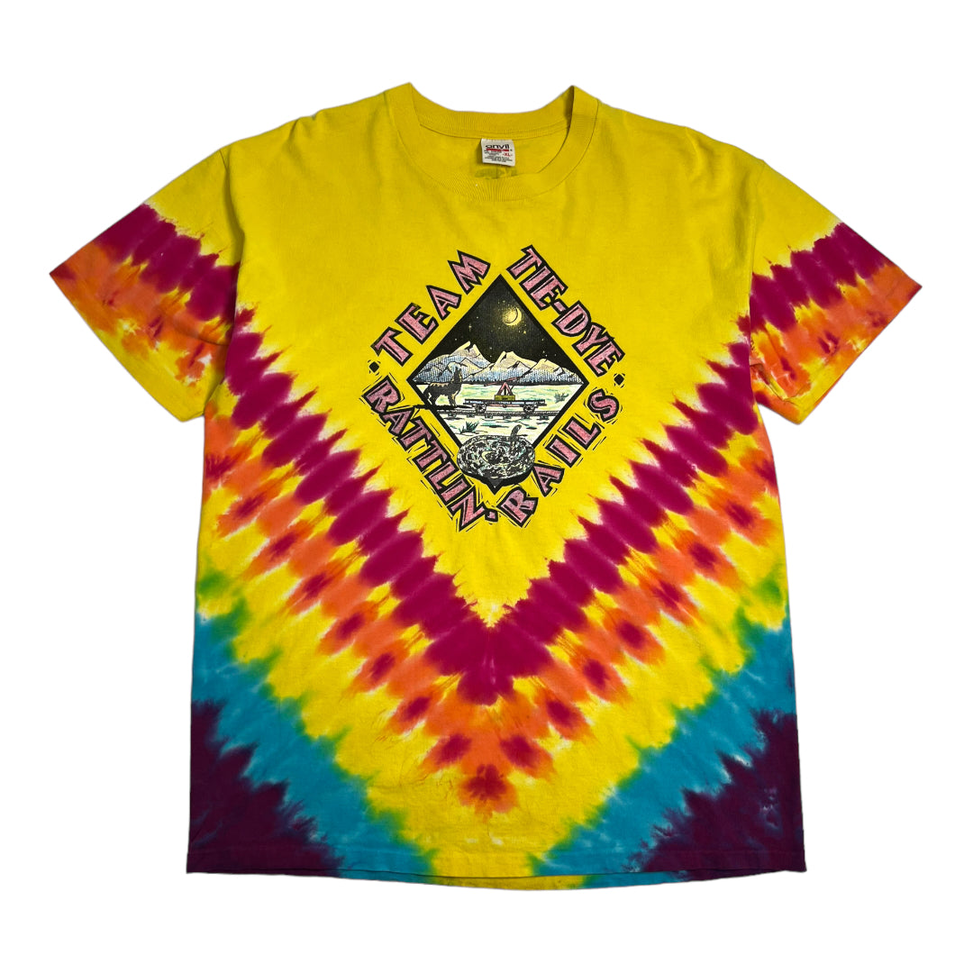 90s Rattlin' Rails Tie Dye Tee XL