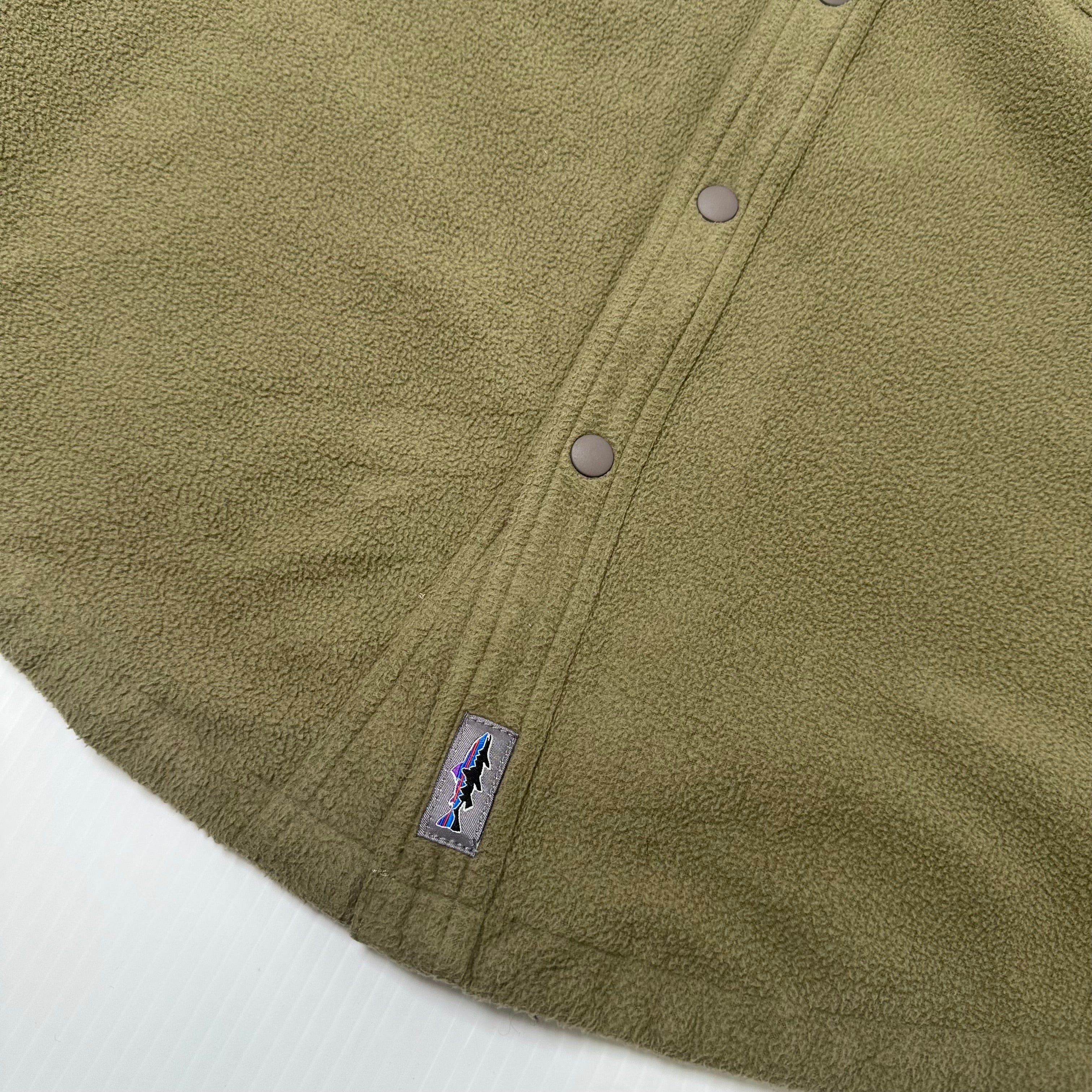 Patagonia Two Tone Button Fleece Overshirt L
