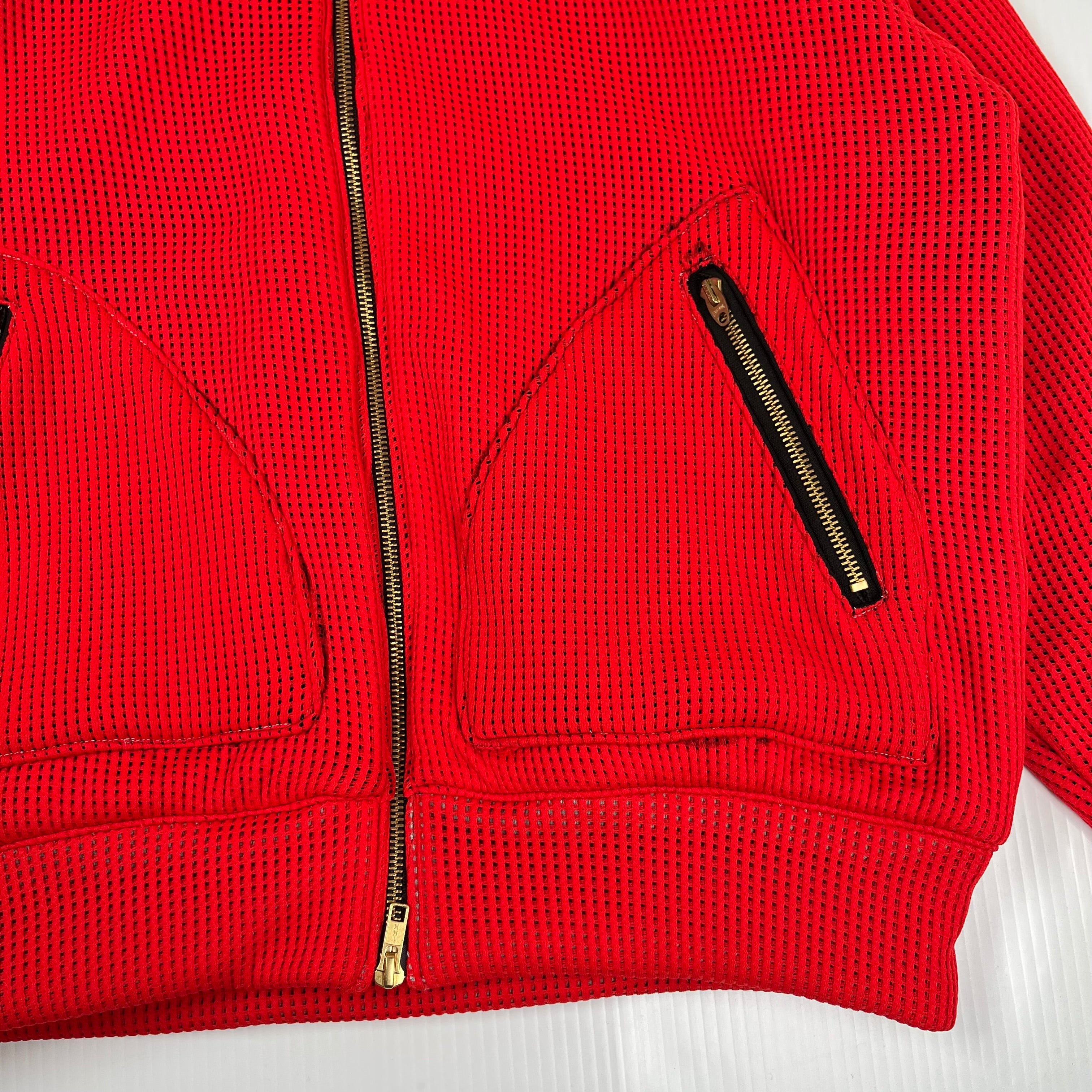 Rework Mesh Double Layer Two-Way Zip Hoodie L