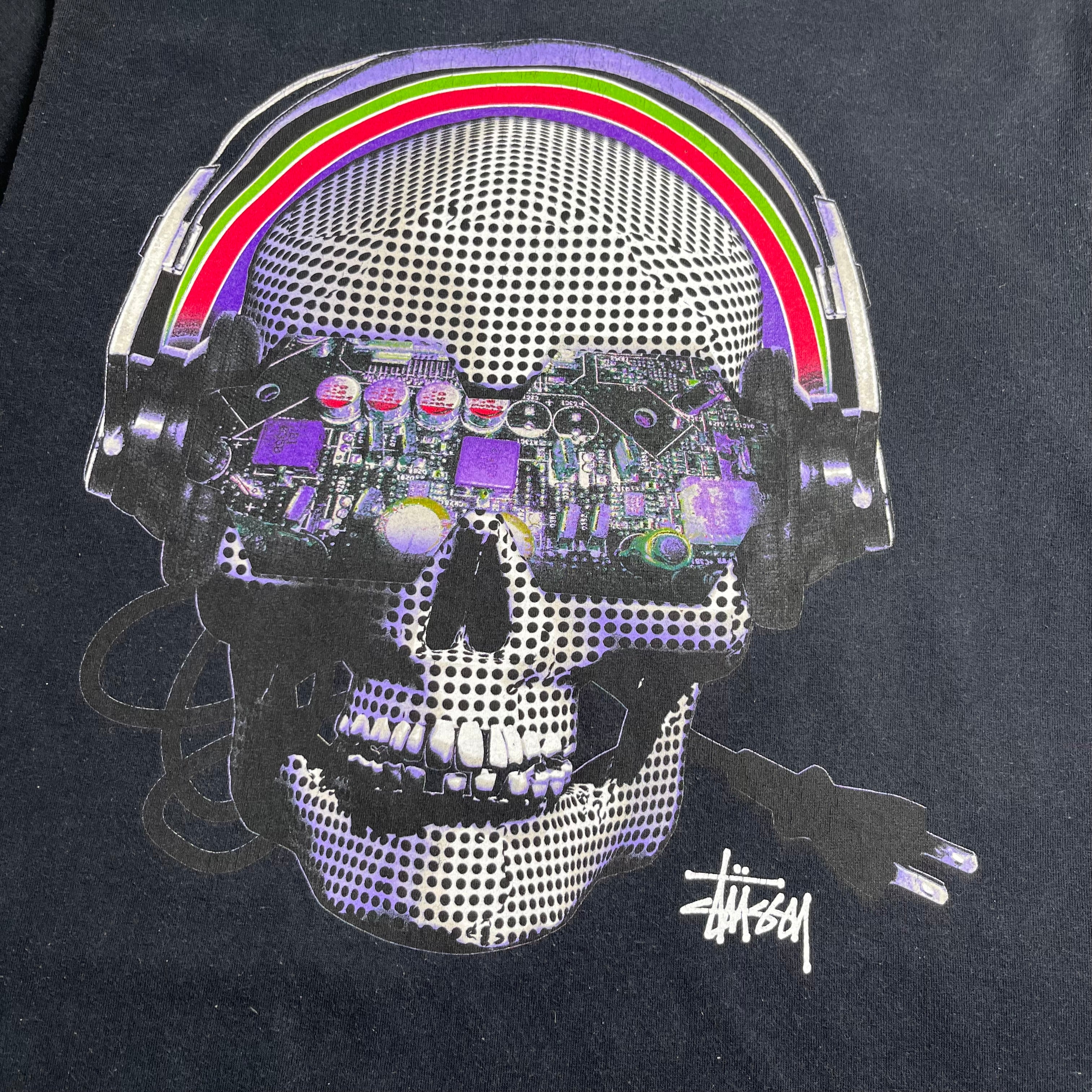 Stussy Digital Skull Graphic Tee L