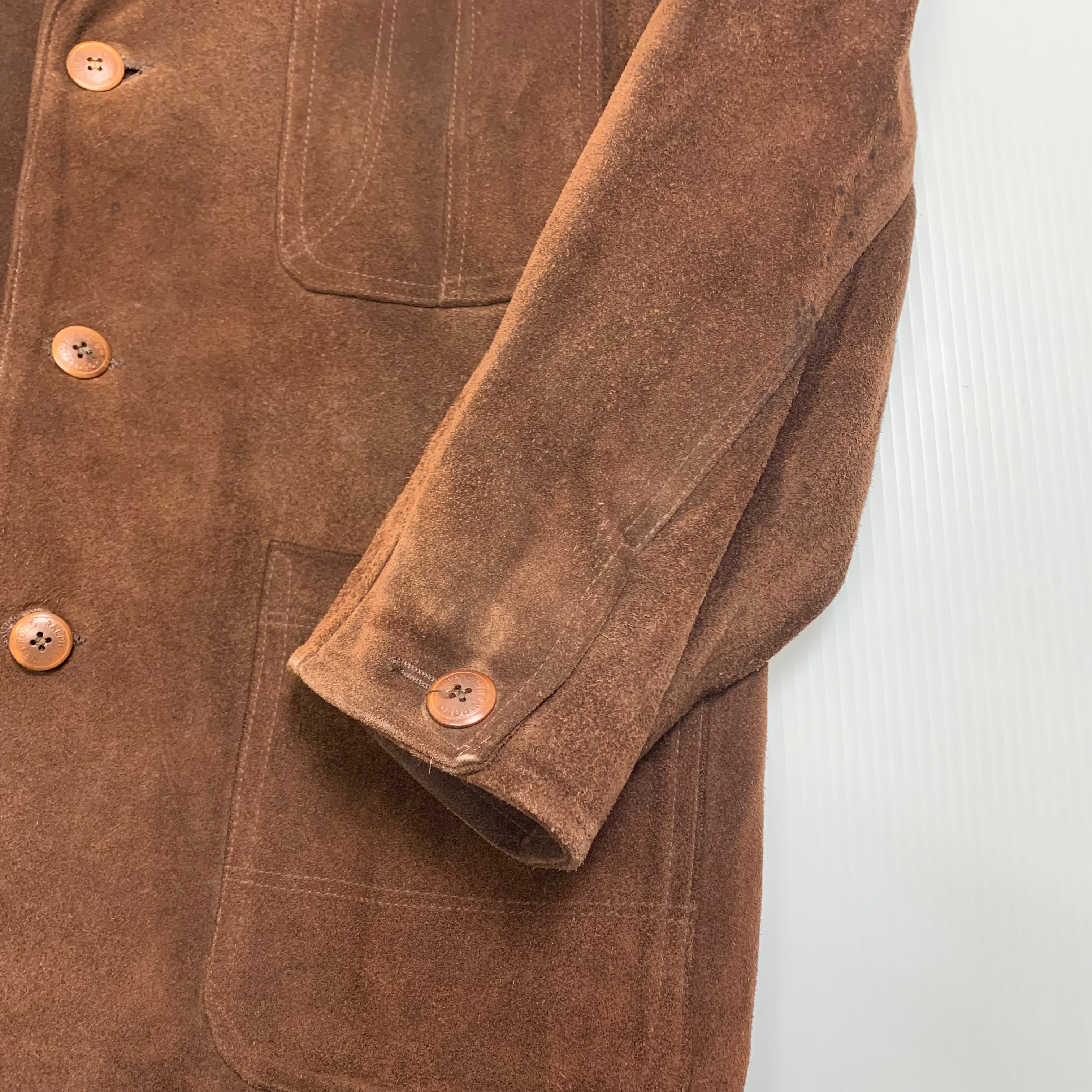 Vintage Polo Ralph Lauren Leather Coat Jacket XL