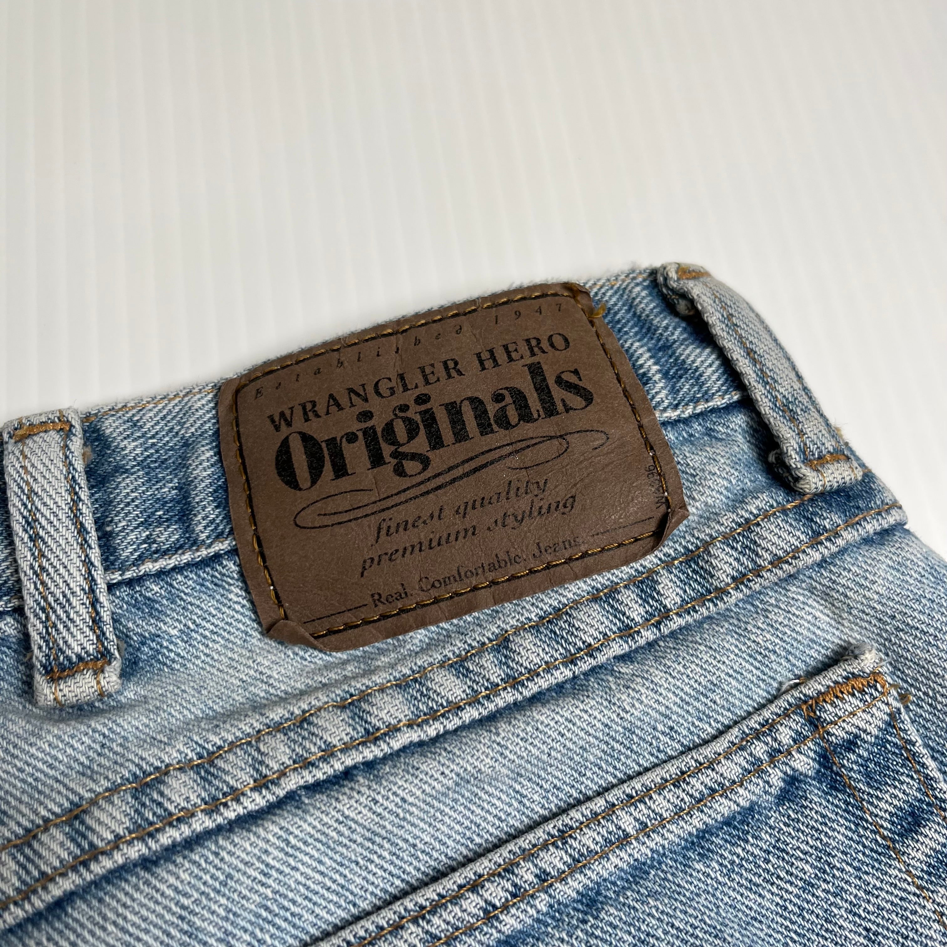 Vintage Wrangler Hero Light Wash Denim Shorts 38