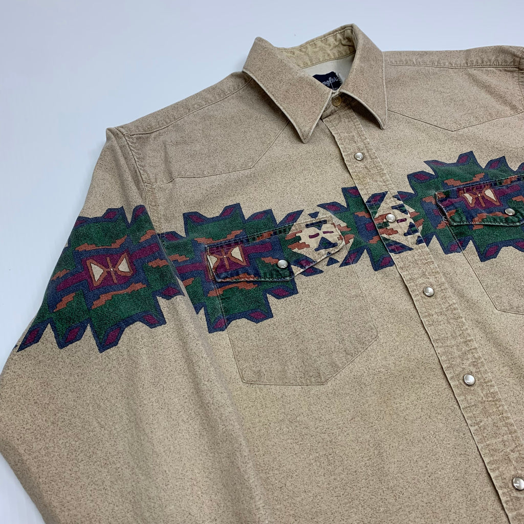 Vintage Wrangler Western Style Button-Up L