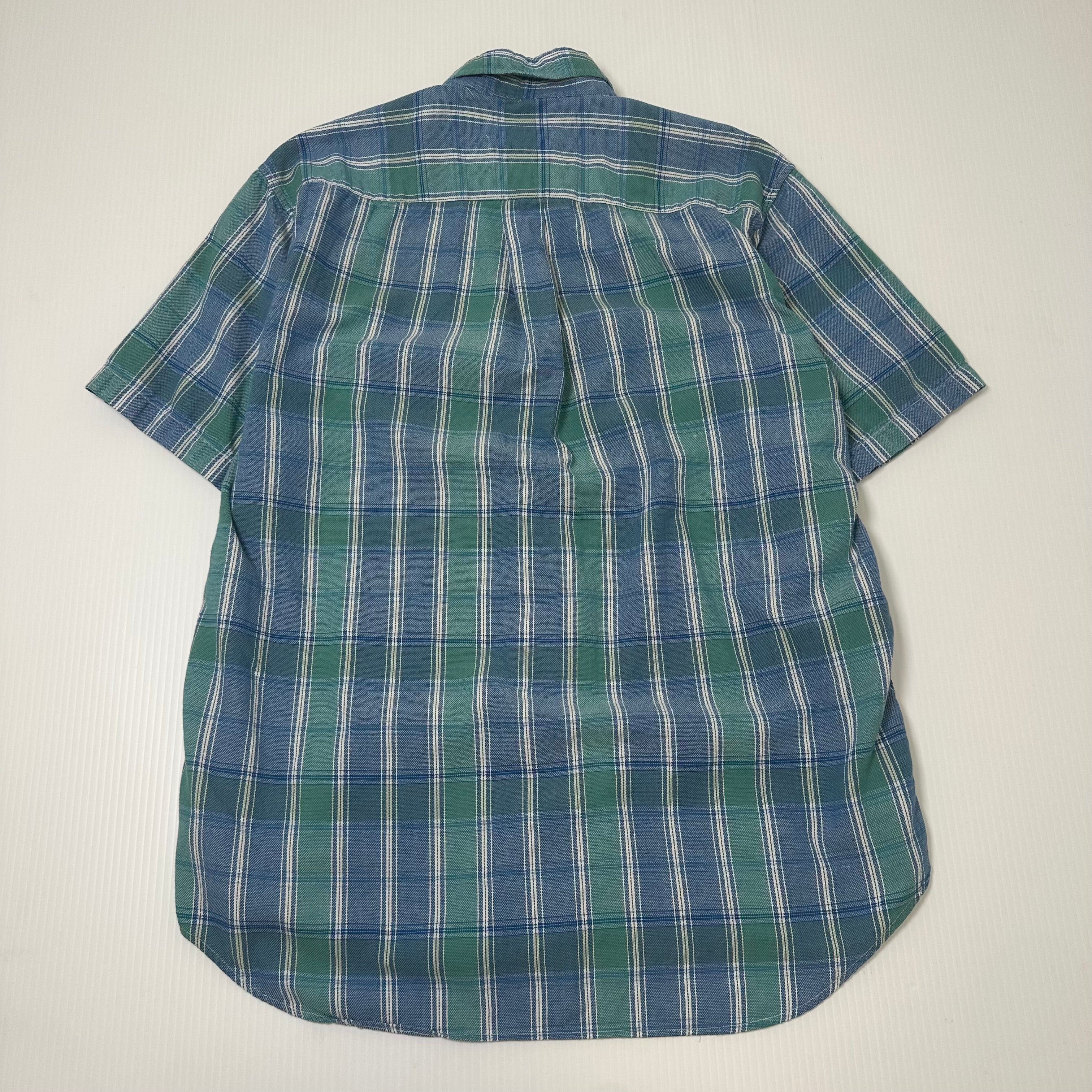 Vintage Alexander Julian Plaid Short Sleeve Button Up M