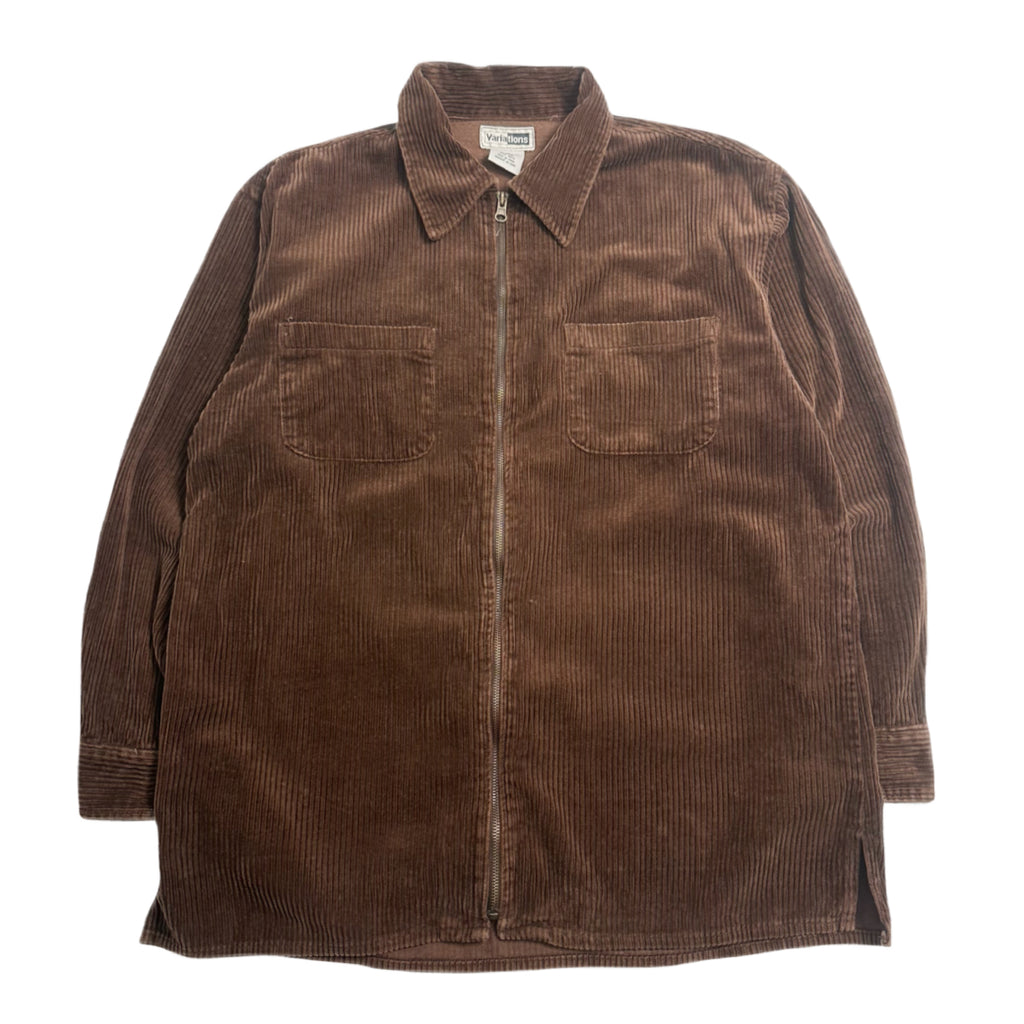 90s Variations Full Zip Corduroy Jacket L
