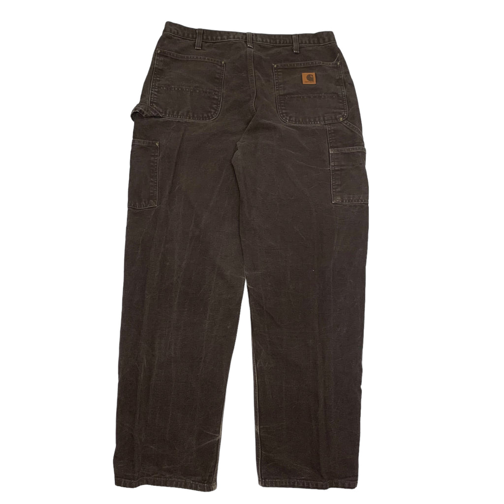 Carhartt Brown Double Knee Denim 34x32 0196