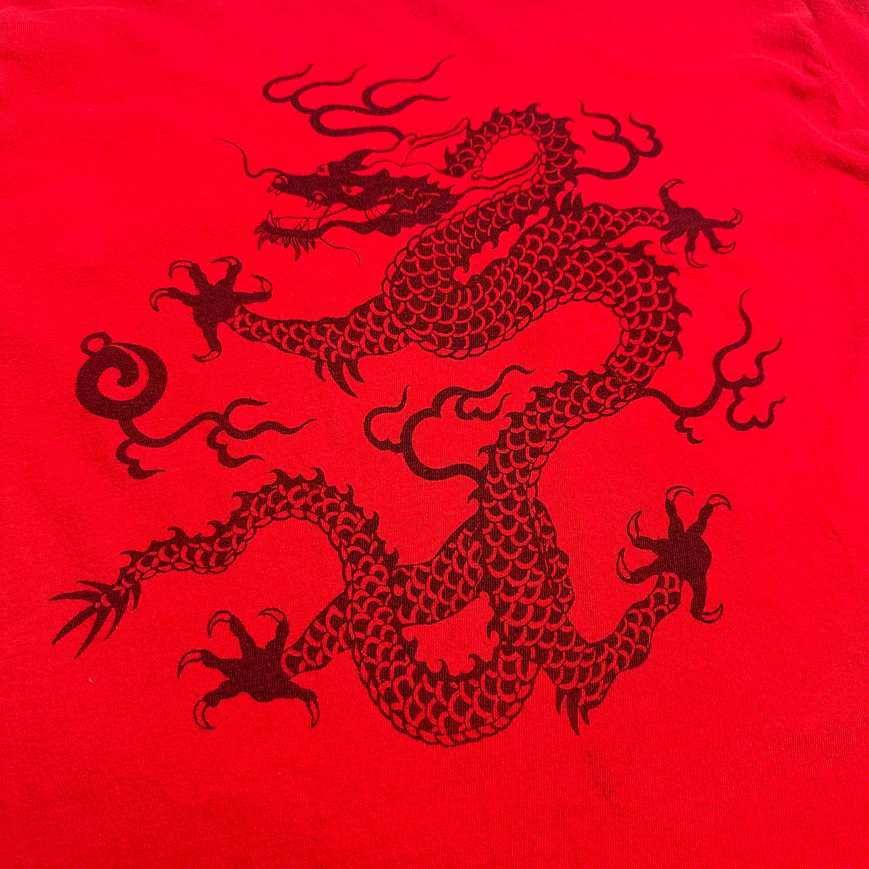Vintage Dragon Art Graphic Tee L