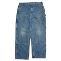Vintage Carhartt Medium Wash Denim Double Knees 35x30