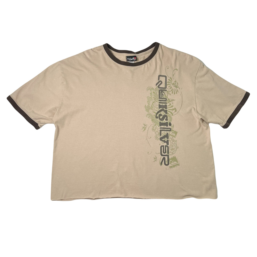 Y2K Quiksilver Surf Cropped Graphic Tee M
