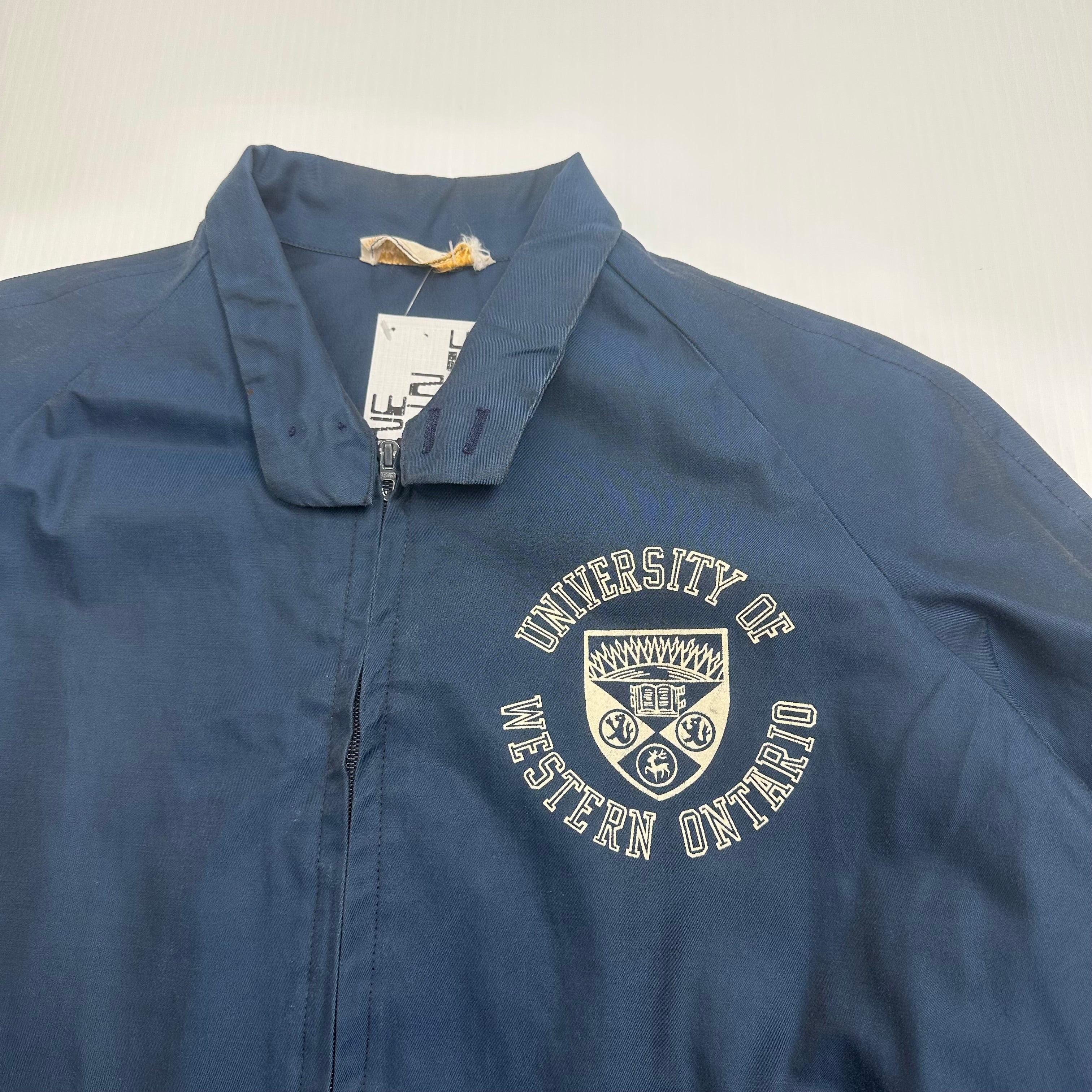 80s University of Western Ontario Light Bomber Jacket L