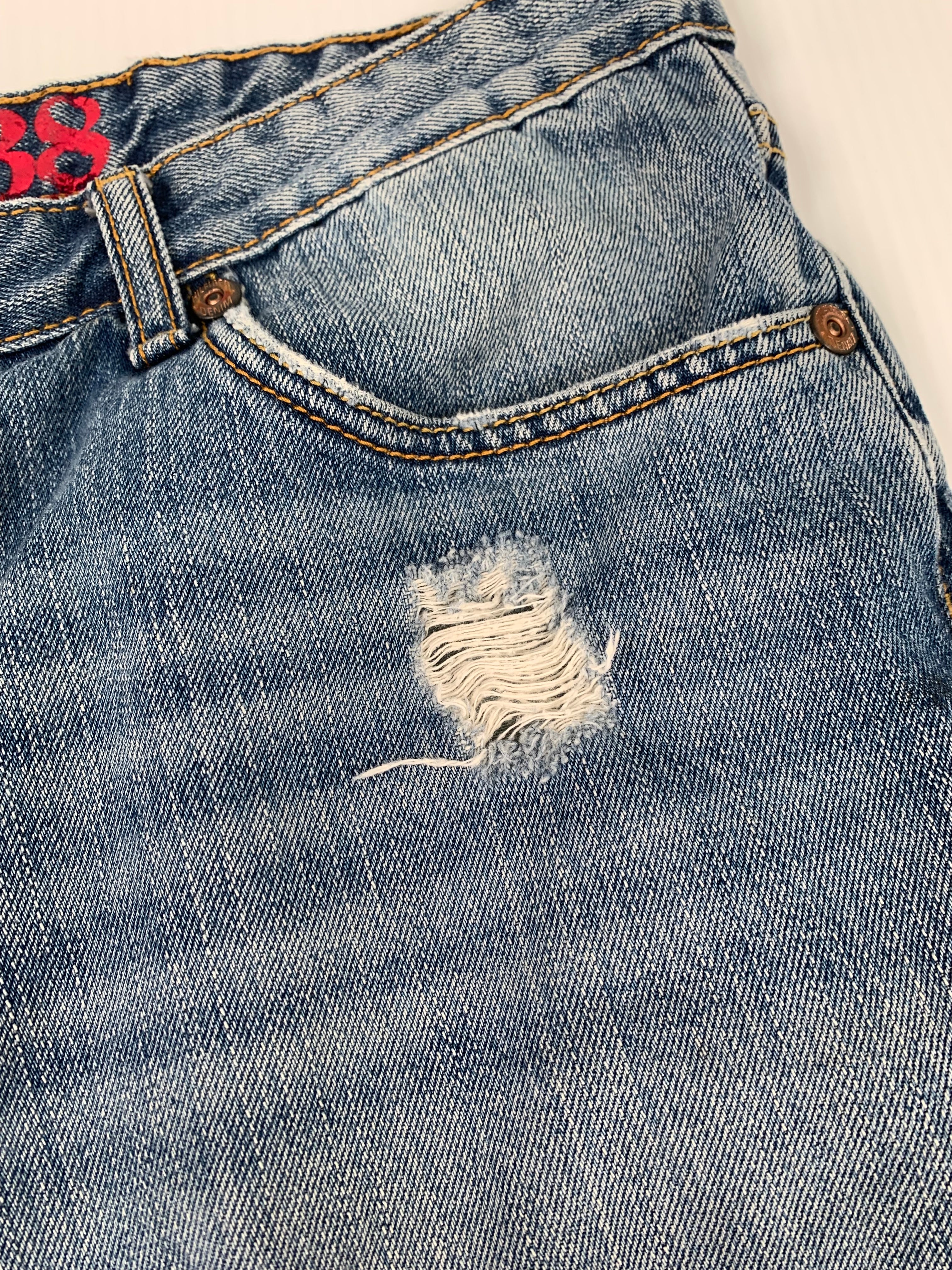 Tommy Hilfiger Distressed Denim Shorts 38