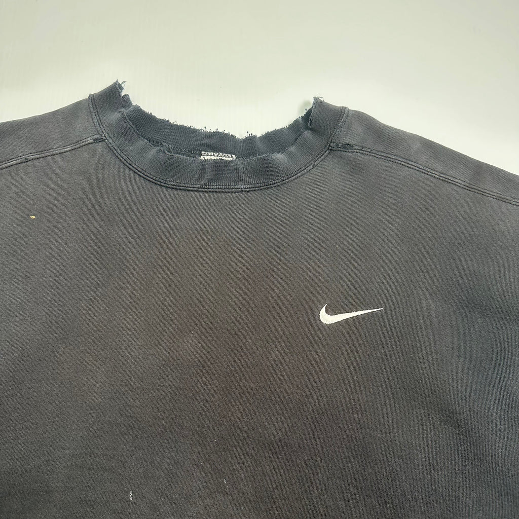 90s Nike Thrashed Mini Swoosh Crewneck XXXL