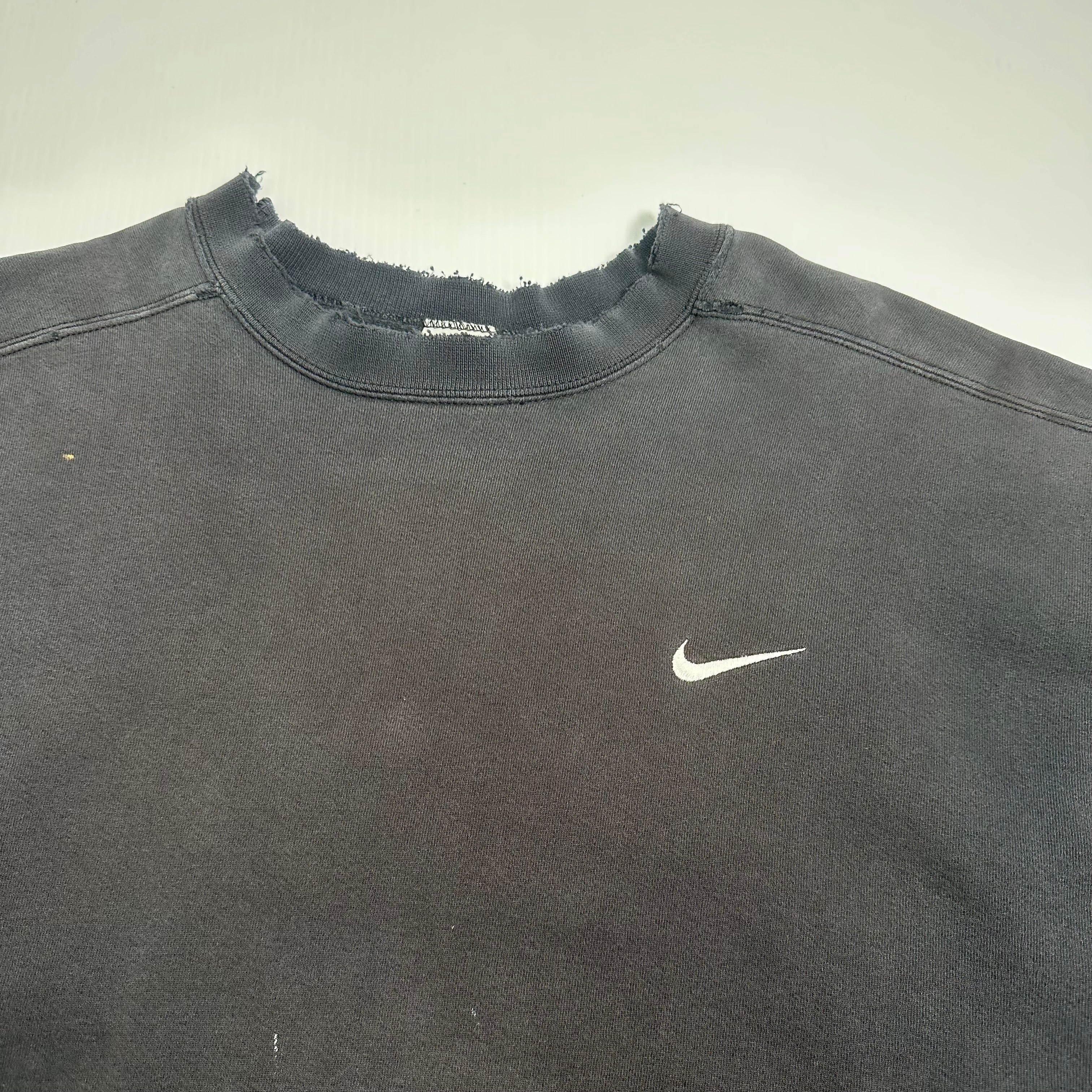 90s Nike Thrashed Mini Swoosh Crewneck XXXL