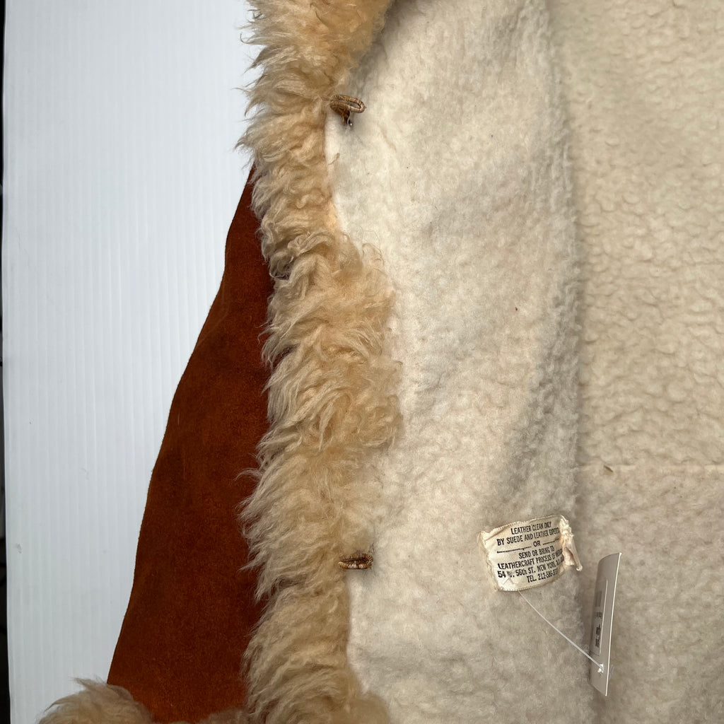 Vintage Sherpa Lined Suede Jacket Women's 6