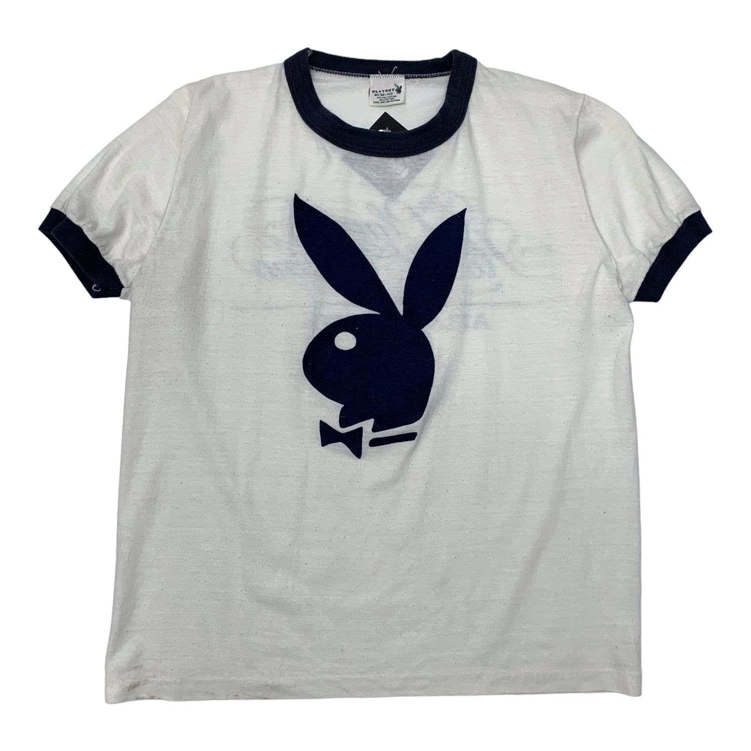 70s Playboy Bunny Ringer Tee M