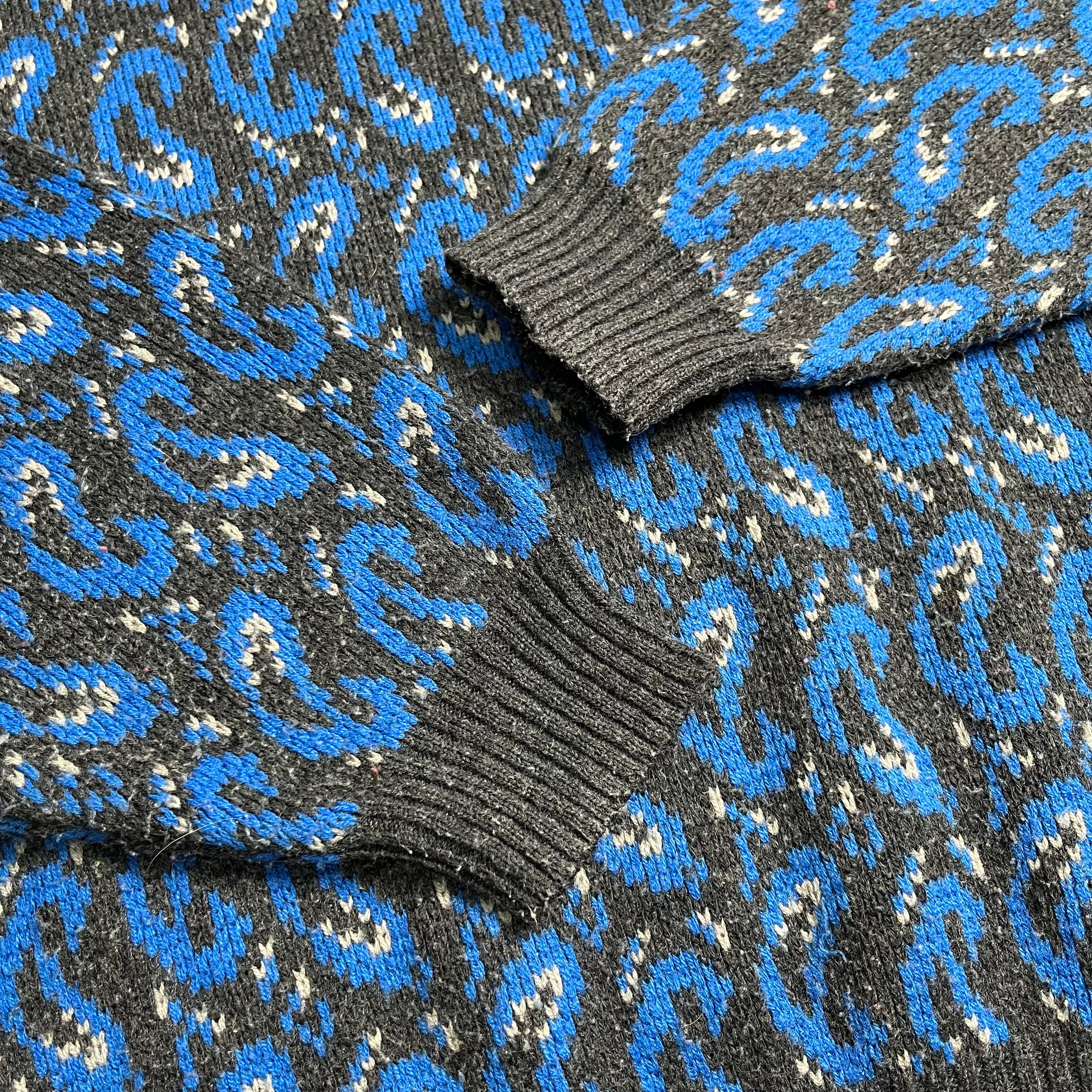 Vintage Givenchy Monsieur Pattern Knit Sweater L