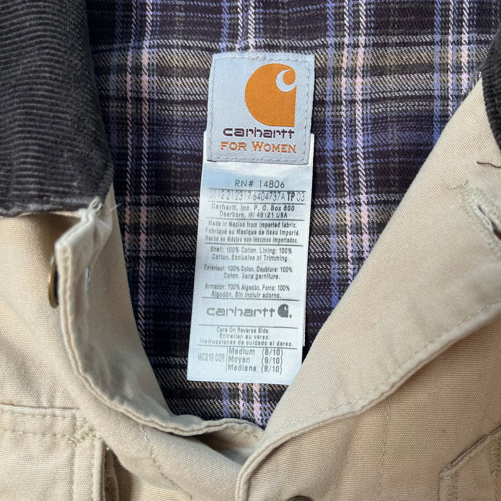Carhartt Plaid Lined Chore Jacket Women's M