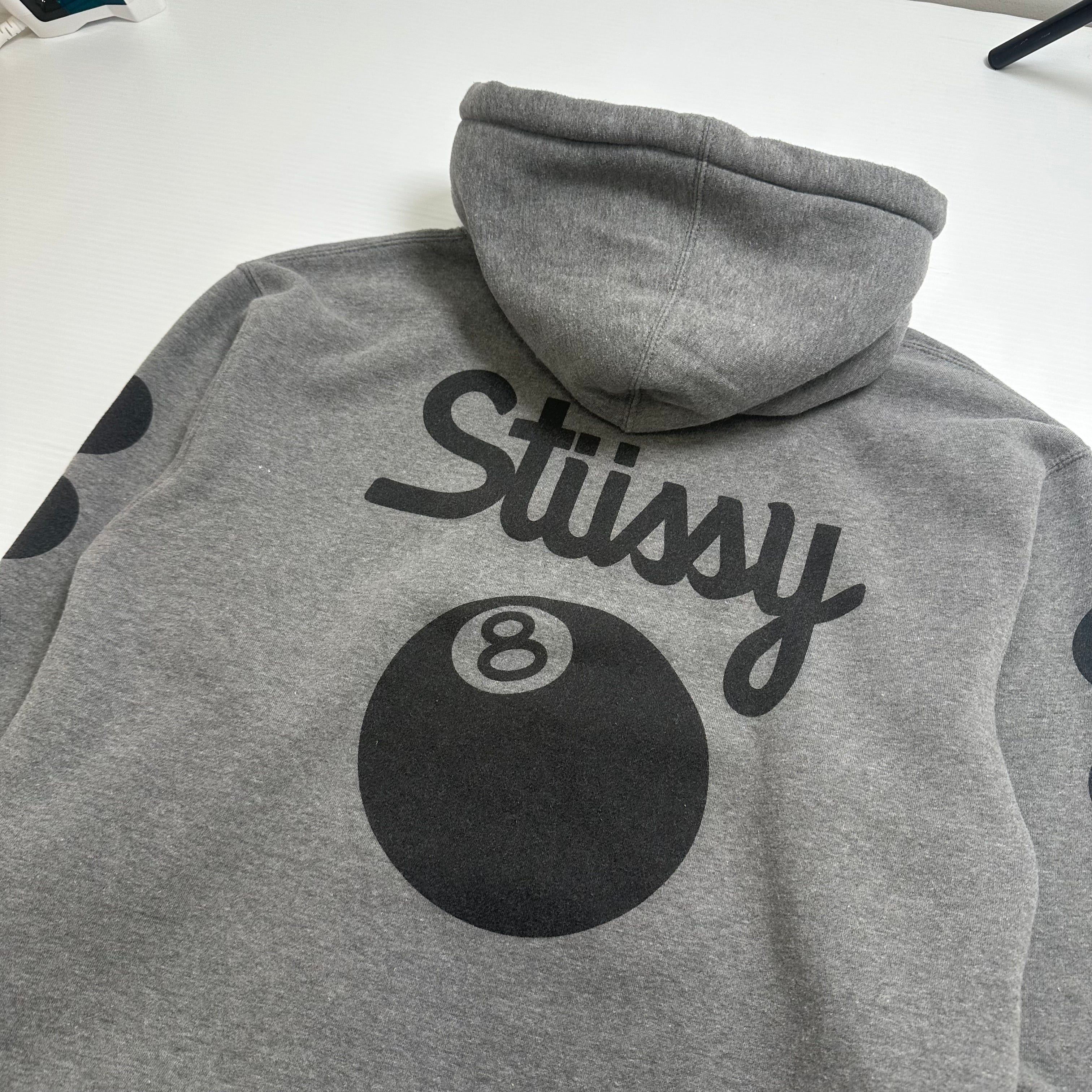 Stussy 8 Ball Logos Hoodie M