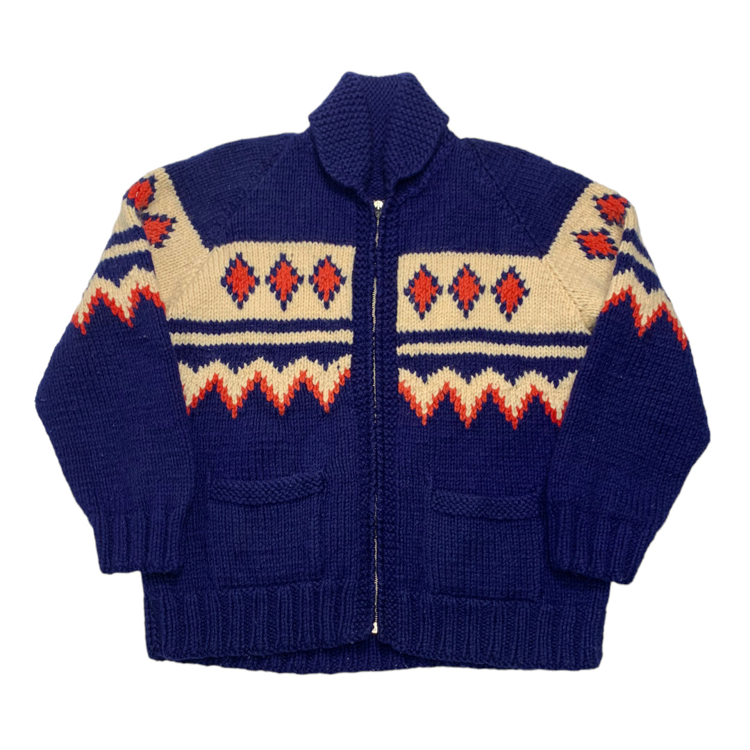 Vintage Full Zip Cowichan Sweater M