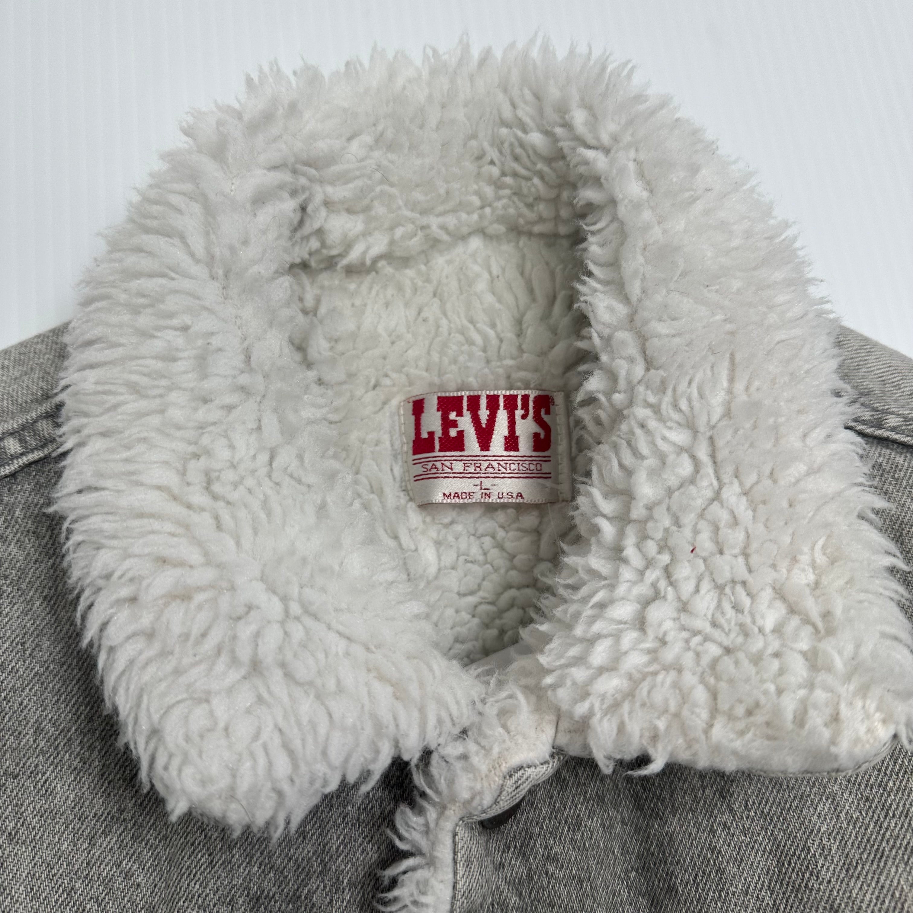 Vintage Levi's Sherpa Lined Denim Jacket L