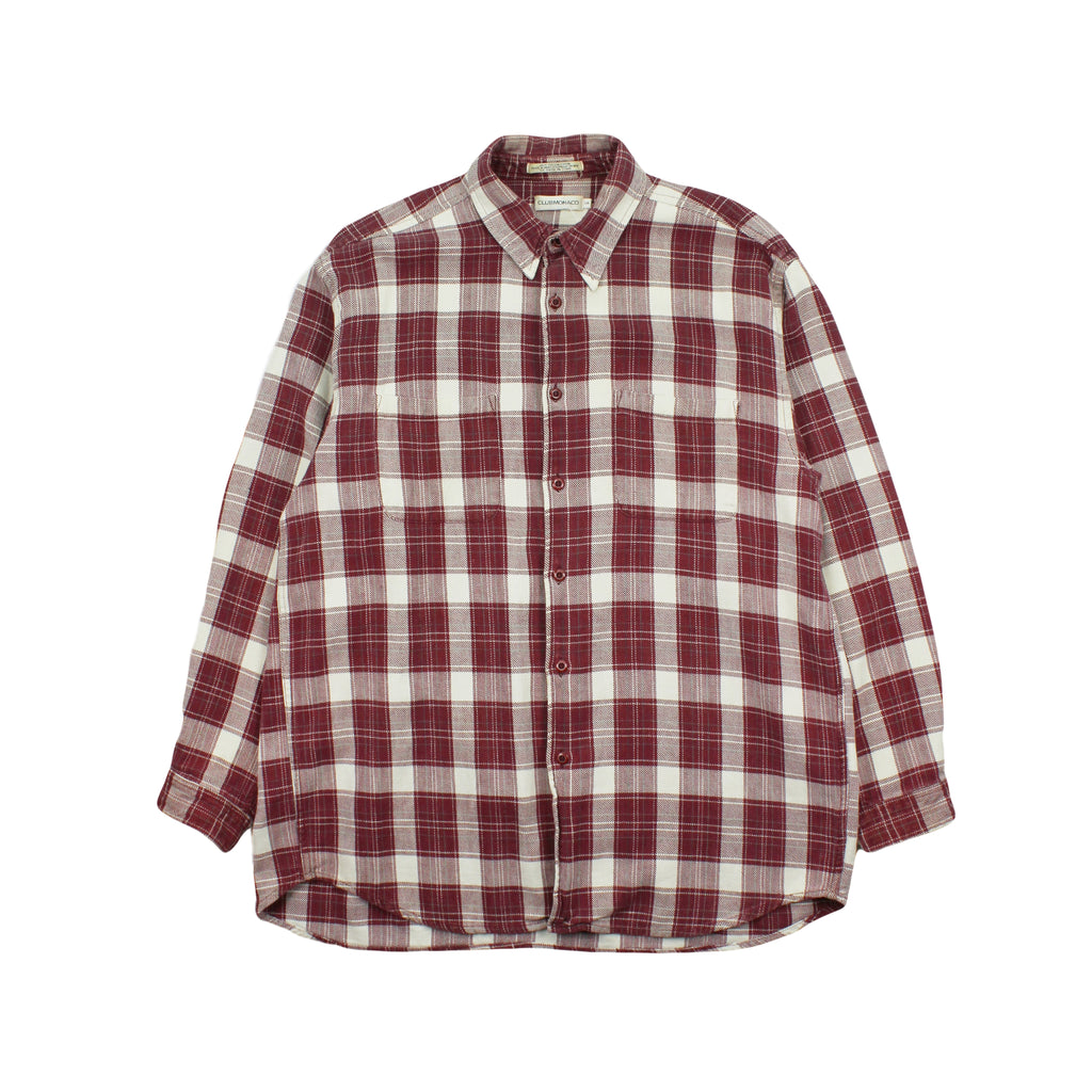 Vintage Club Monaco Plaid Button Up Shirt L
