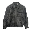Vintage Leather Bomber Jacket L