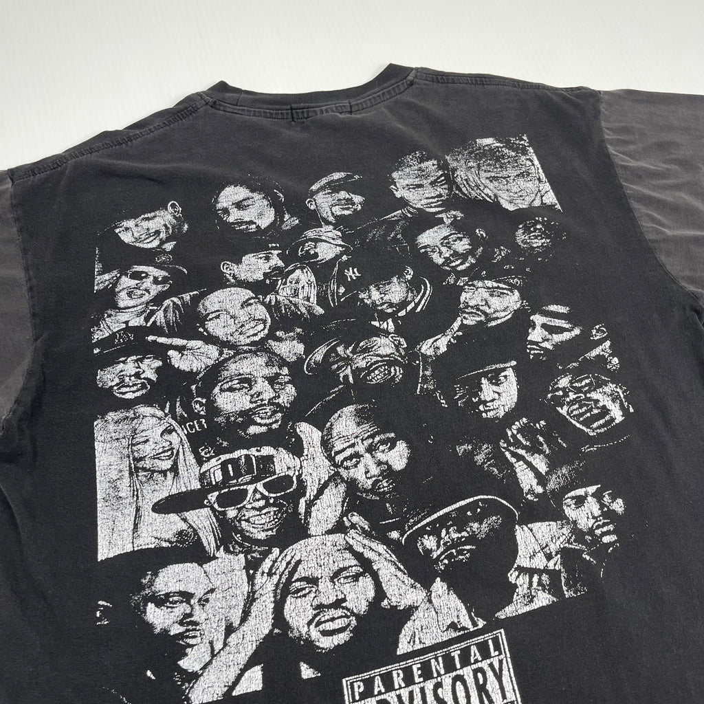 Parental Advisory Rapper Portraits Graphic Tee M
