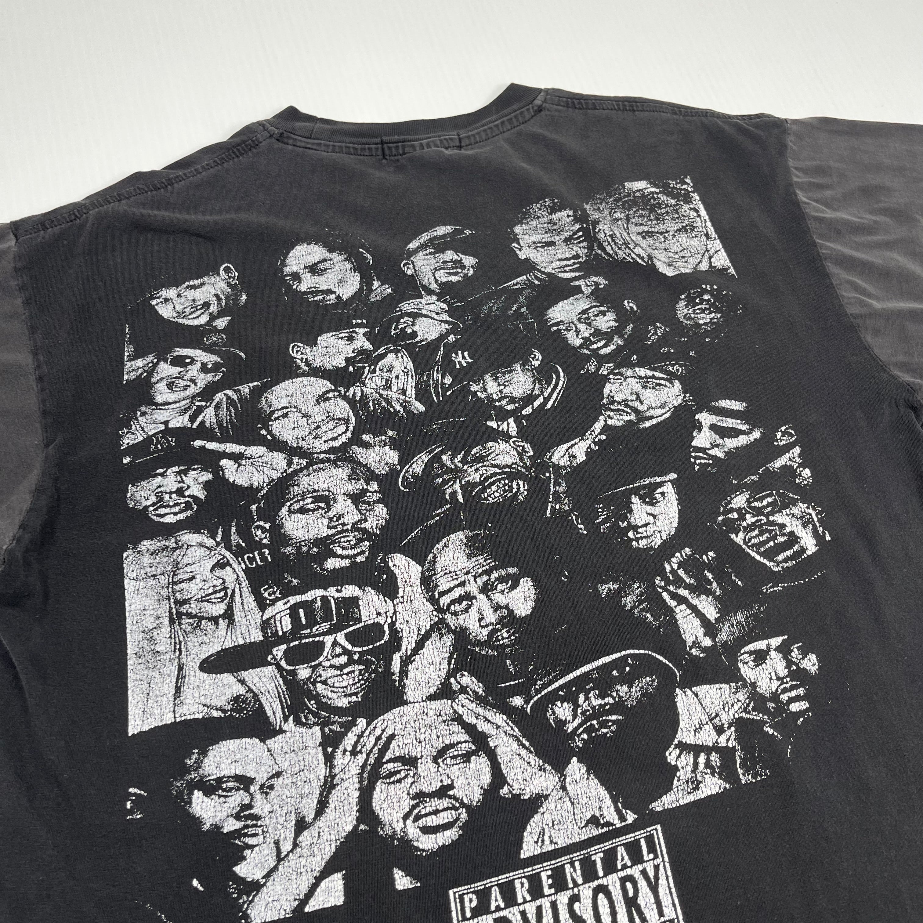 Parental Advisory Rapper Portraits Graphic Tee M