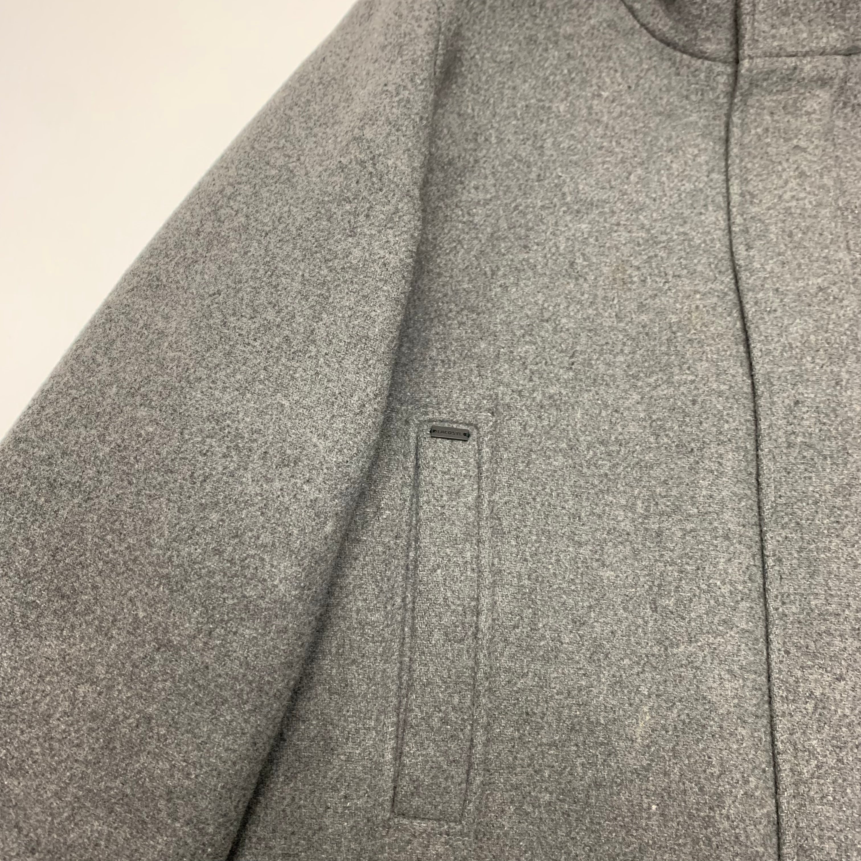 Grey Lacoste Wool Blend Jacket 52