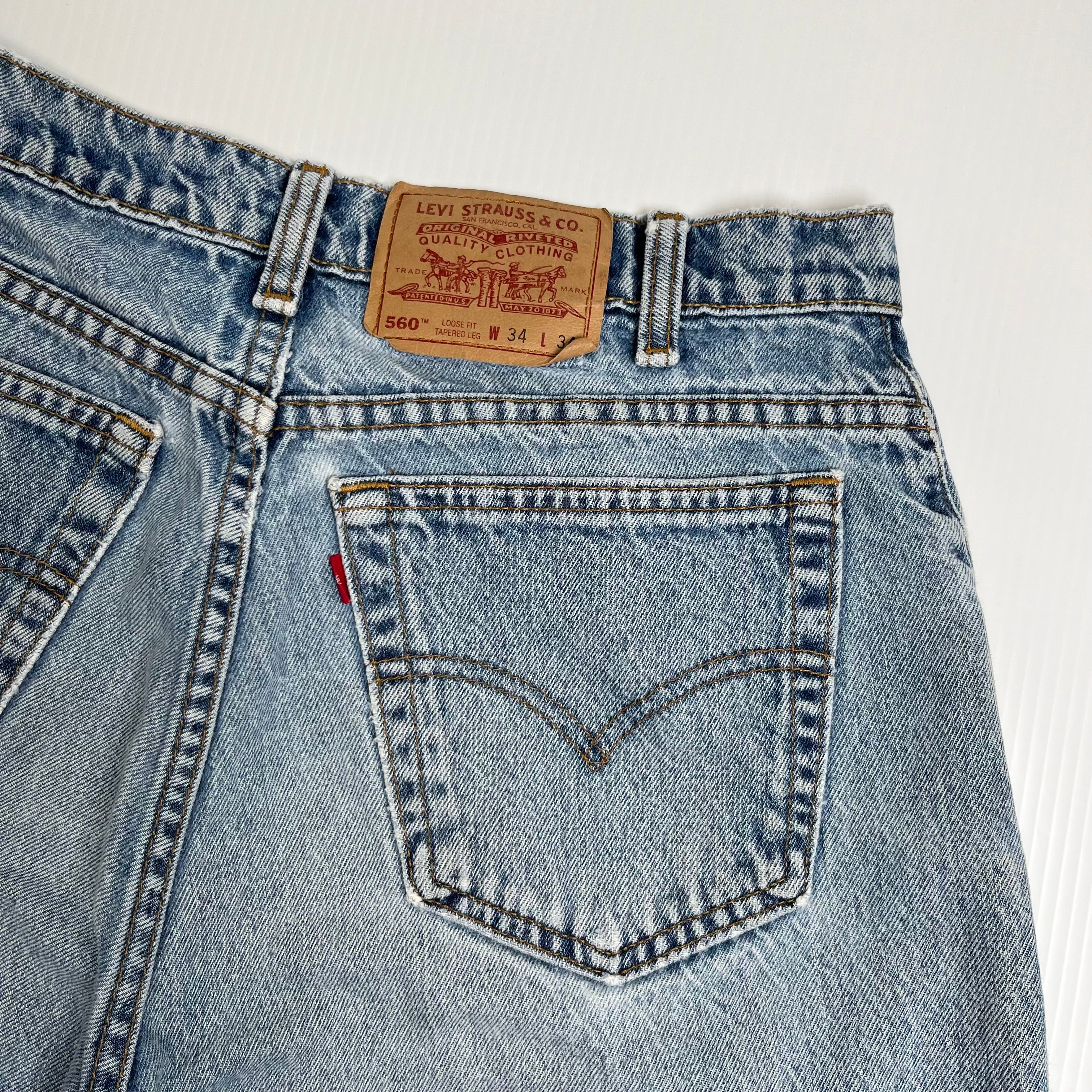 Vintage Levi's Custom Rework Baggy Denim Shorts 34