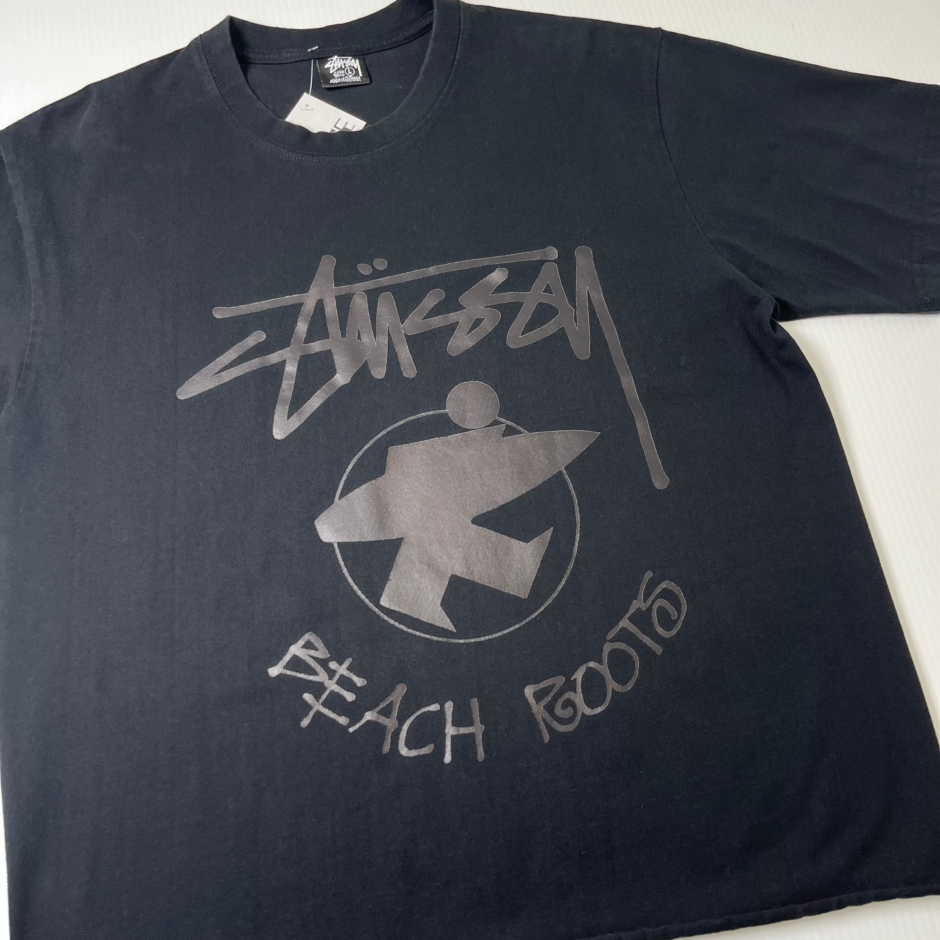 Stussy Beach Roots Cropped Graphic Tee L