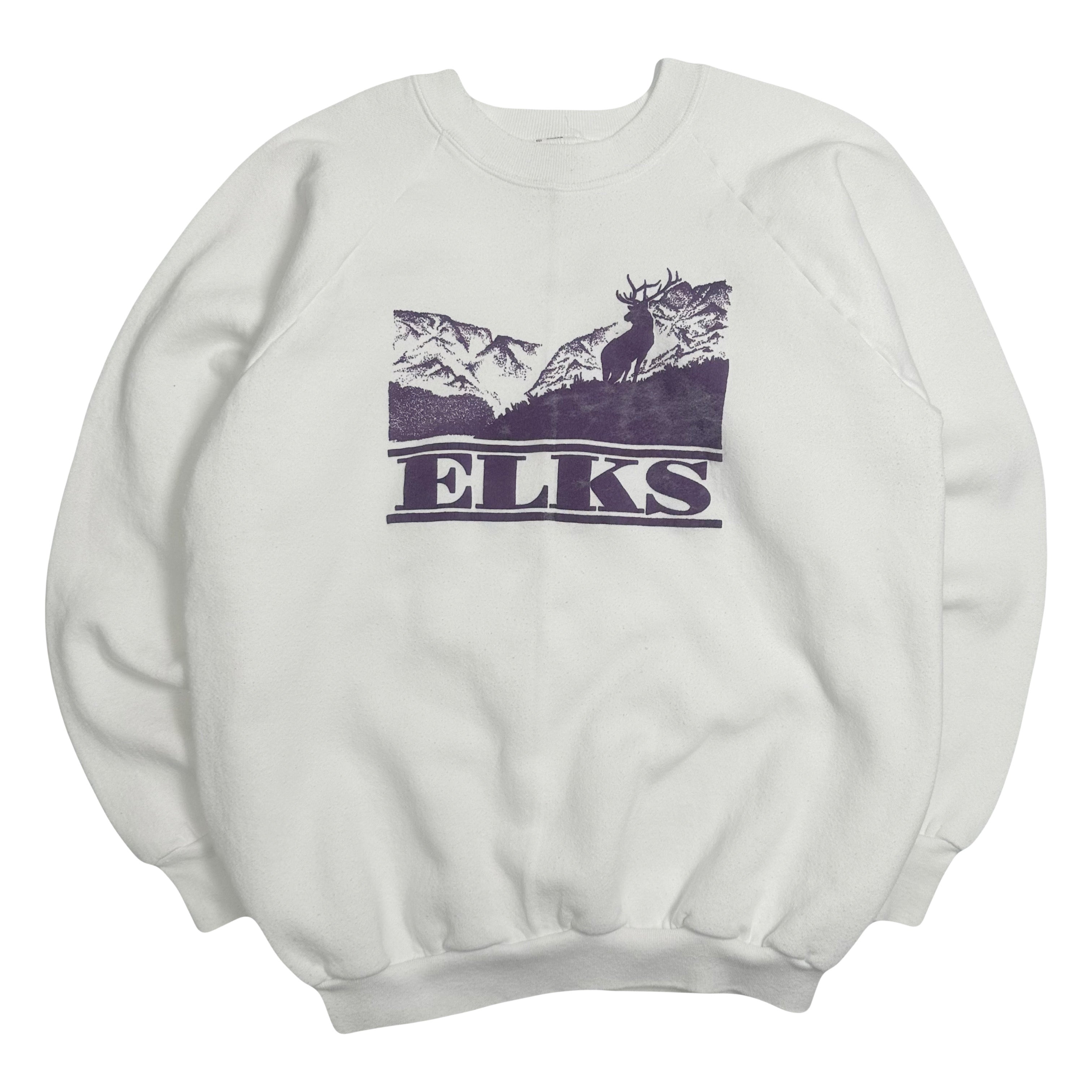 Vintage Elks Animal Nature Crewneck XL