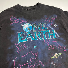 Load image into Gallery viewer, 1992 Harlequin One Earth One Chance AOP Graphic Tee L
