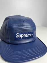 Load image into Gallery viewer, Supreme Leather 5 Panel Box Logo Strapback Hat
