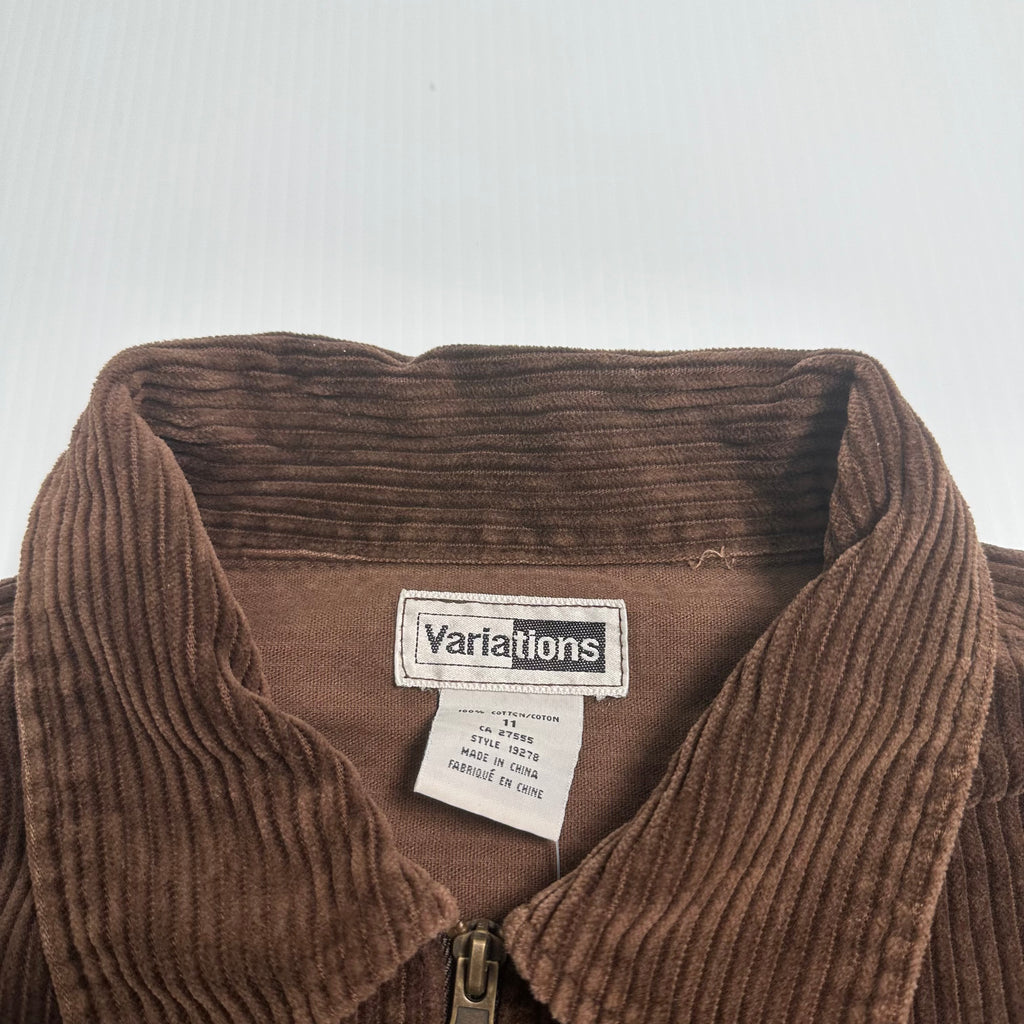 90s Variations Full Zip Corduroy Jacket L