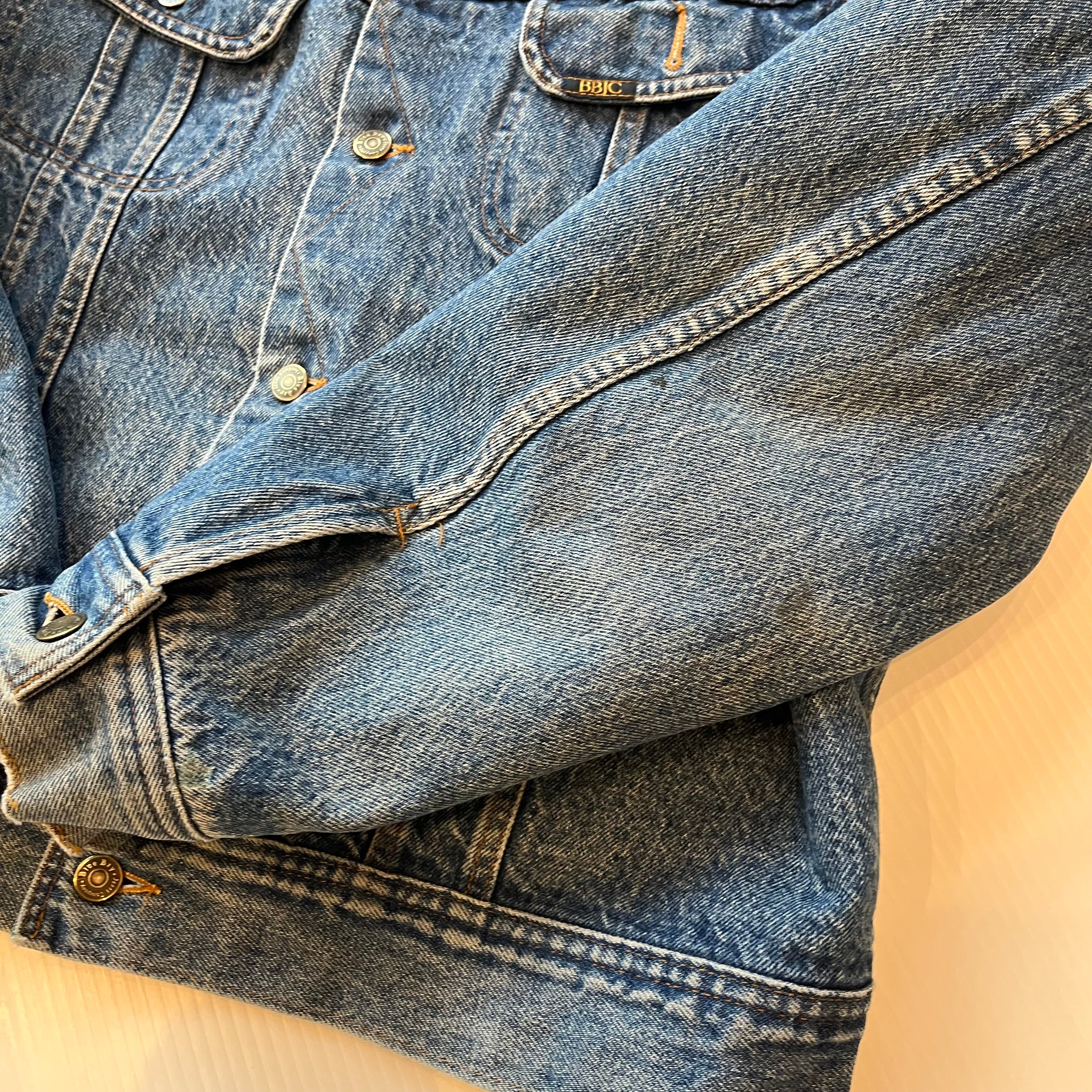 Vintage Blue Bay Blanket Lined Denim Jacket L