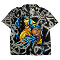 2002 X-Men Wolverine AOP Short Sleeve Button Up M