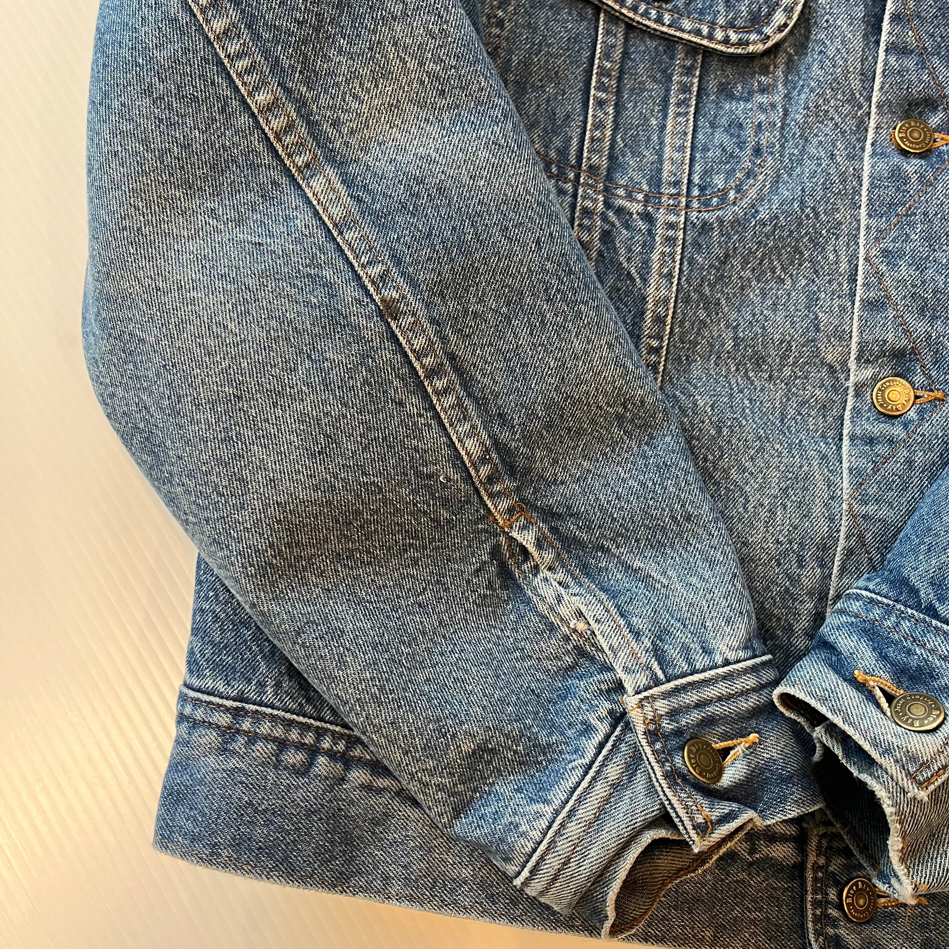 Vintage Blue Bay Blanket Lined Denim Jacket L