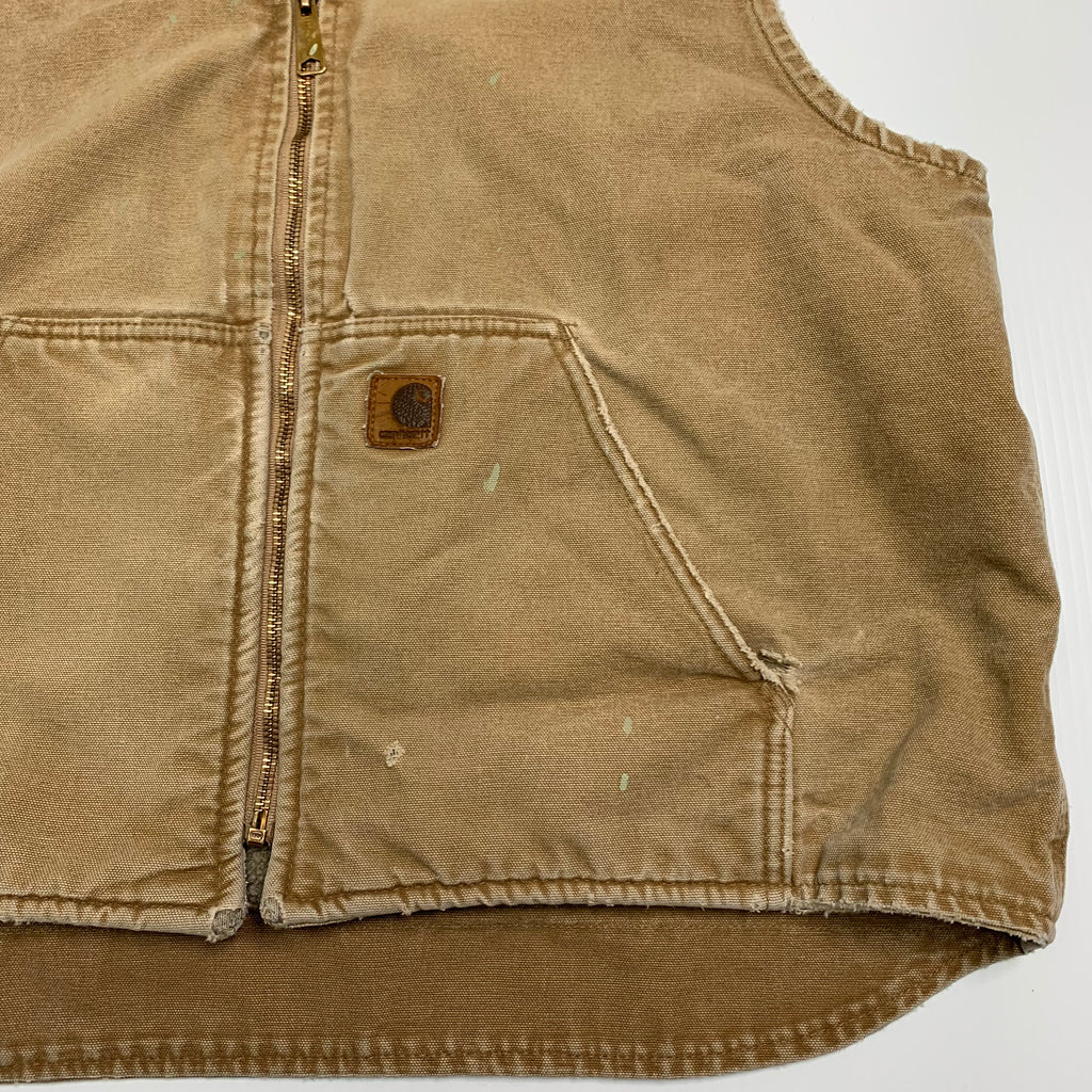 Carhartt Beige Sherpa Lined Vest XL
