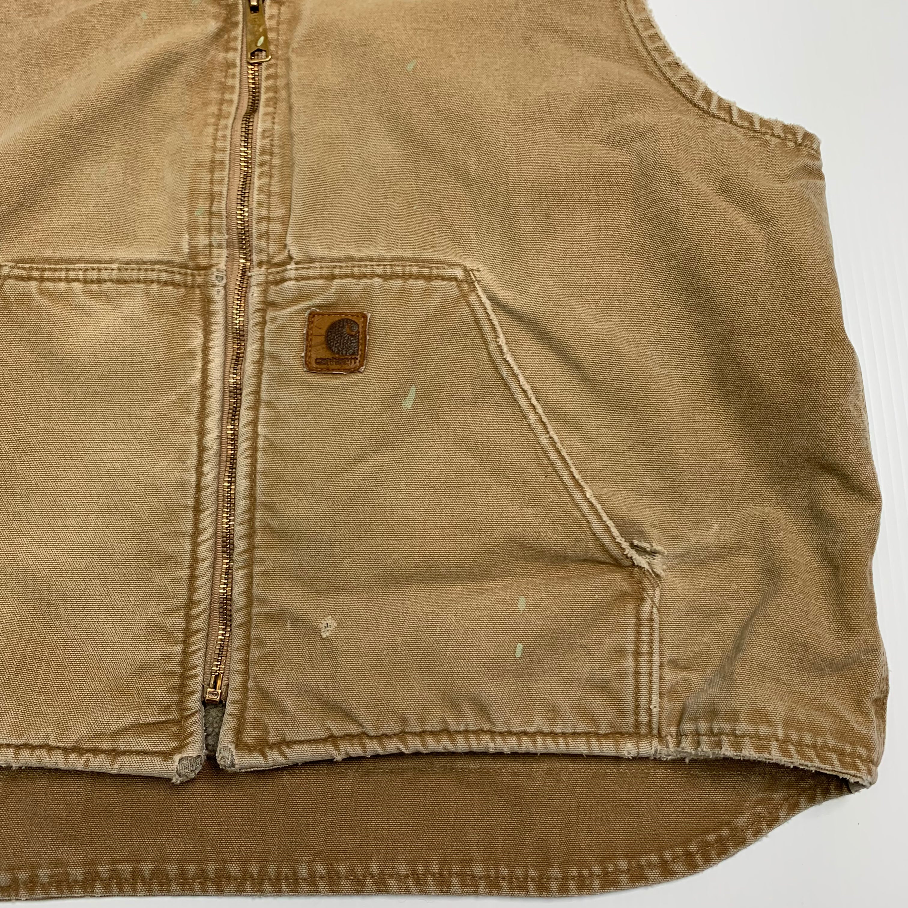 Carhartt Beige Sherpa Lined Vest XL