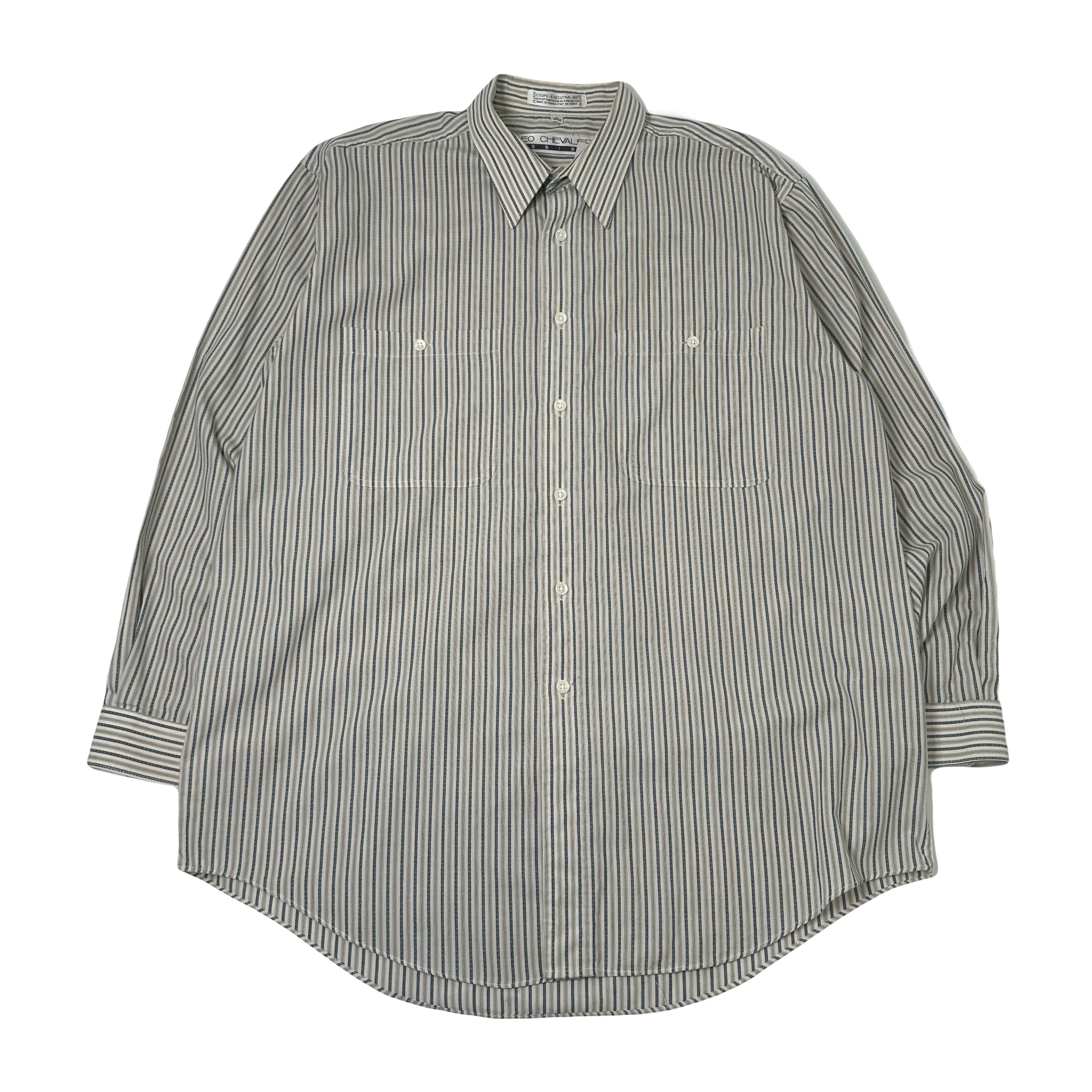 Vintage Leo Chevalier Striped Button Up Shirt L