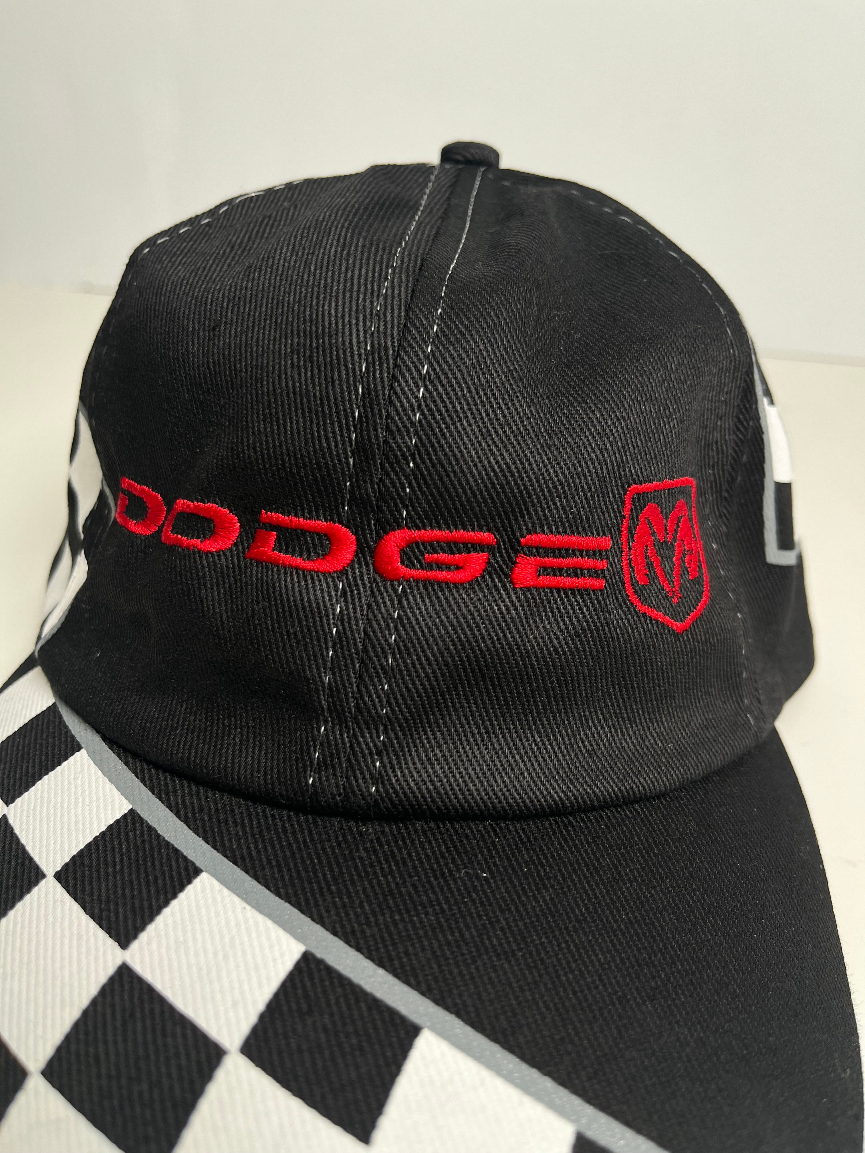 Vintage Dodge Motorsports Checkered Strapback Hat